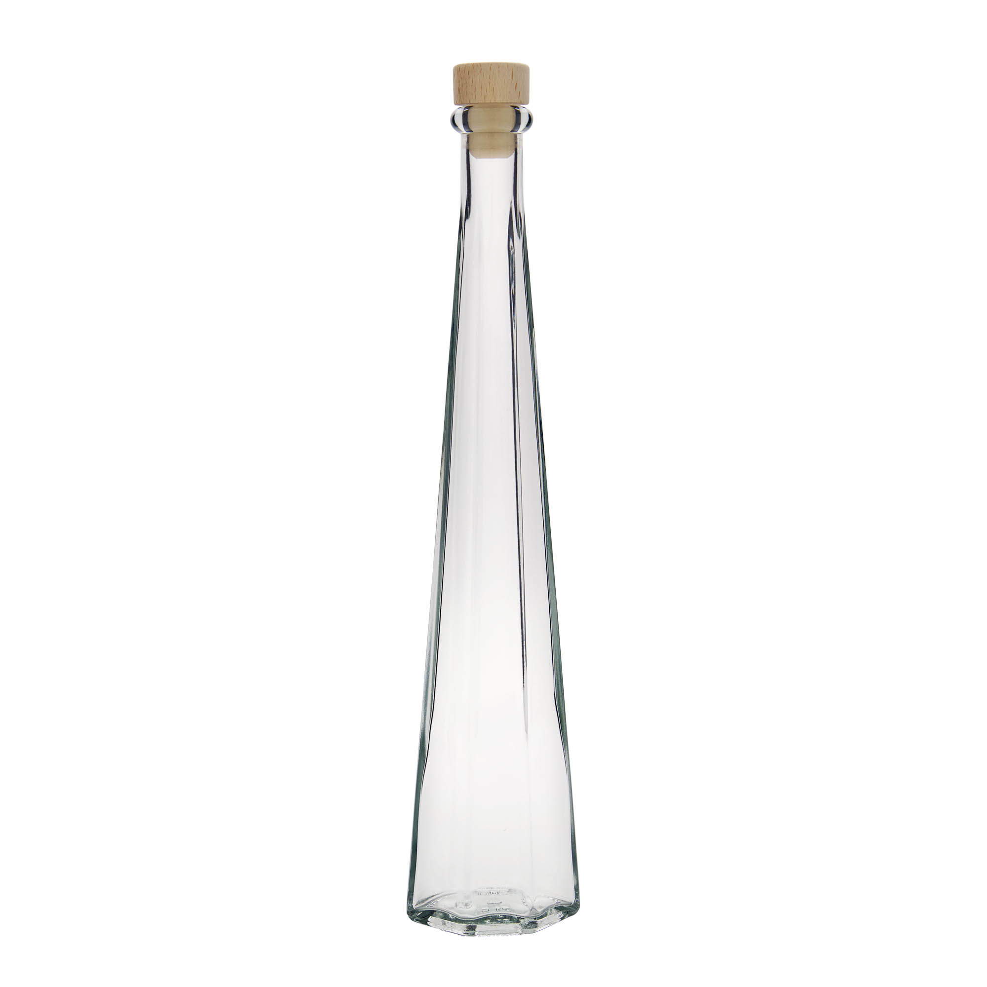200 ml butelka szklana 'Dama Sexta', sześciokątna, szyjka: korek