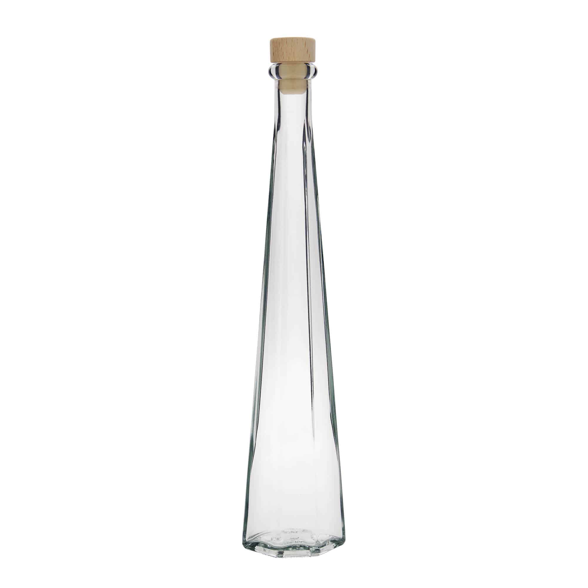 200 ml butelka szklana 'Dama Sexta', sześciokątna, szyjka: korek