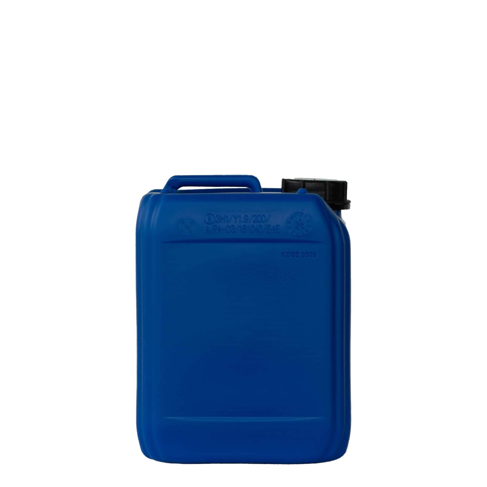 5 l kanister, prostokątny, tworzywo HDPE, niebieski, wylot: ND 55