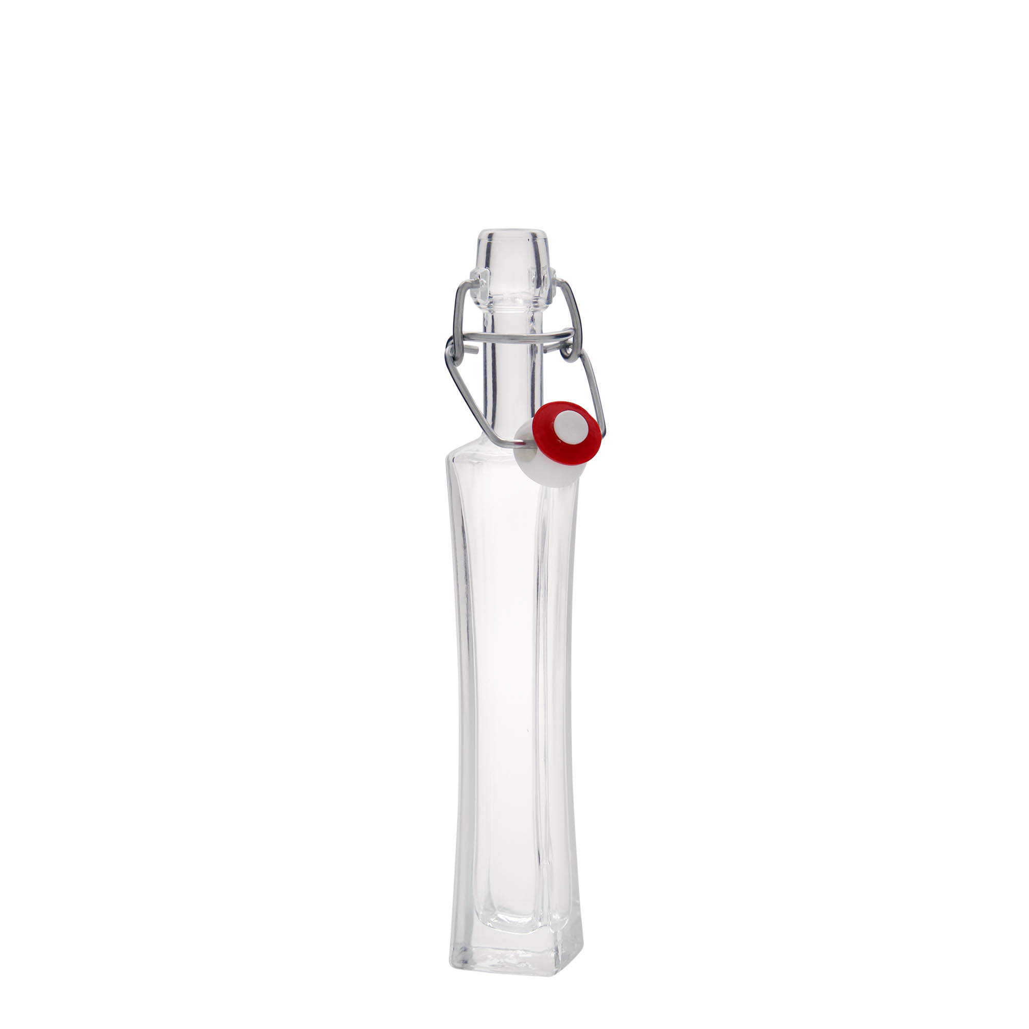40 ml butelka szklana 'Koko', kwadratowa, zamknięcie: Zamknięcie pałąkowe