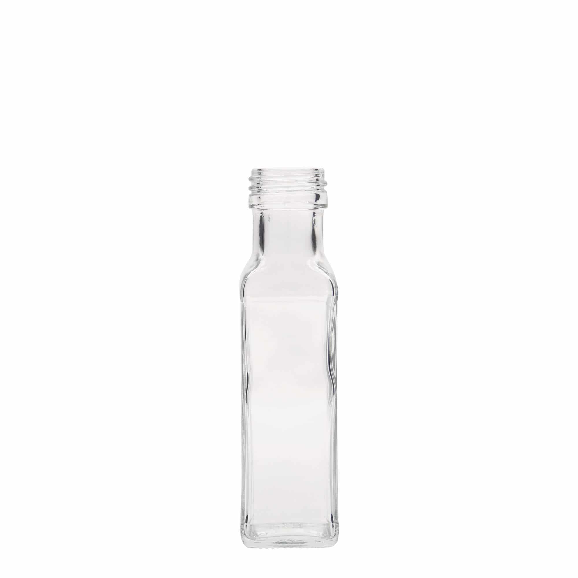 100 ml butelka szklana 'Marasca', kwadratowa, zamknięcie: PP 31,5