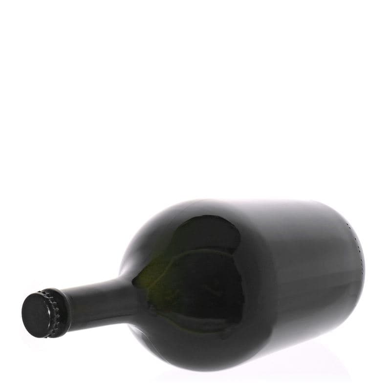 1500 ml butelka do wina/szampana 'Butterfly', szkło, kolor zielony antyczny, zamknięcie: kapsel