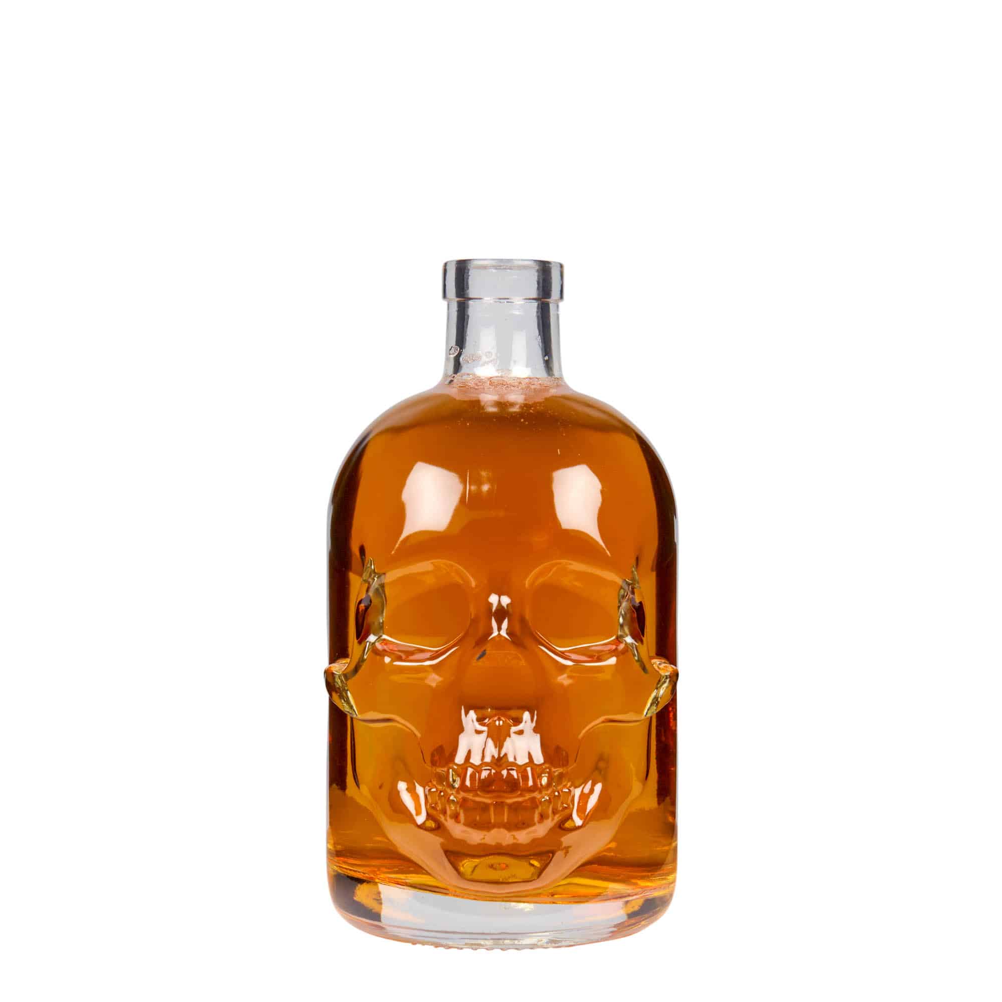 500 ml butelka szklana 'Czaszka', zamknięcie: korek