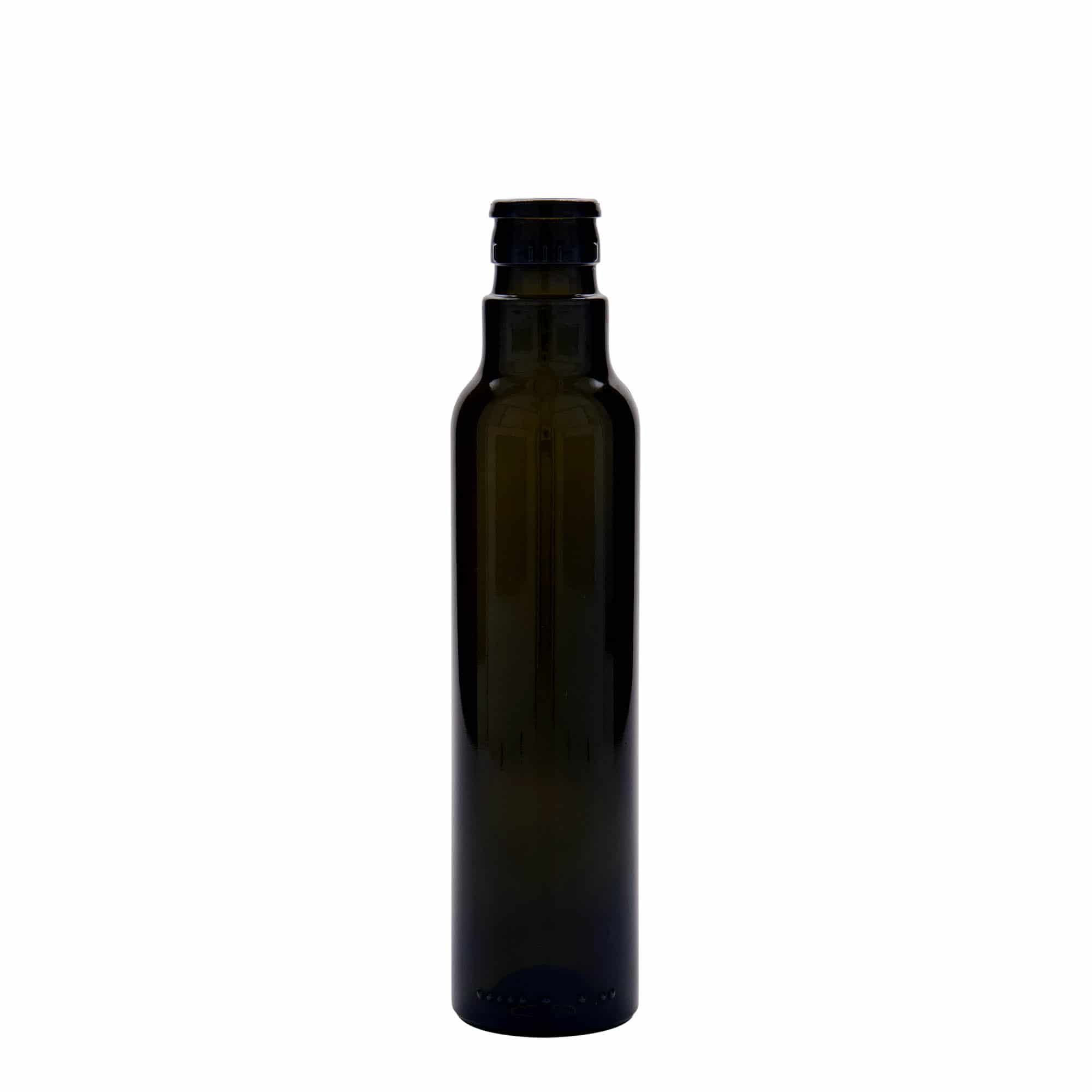 250 ml butelka na ocet/olej 'Willy New', szkło, kolor zielony antyczny, zamknięcie: DOP