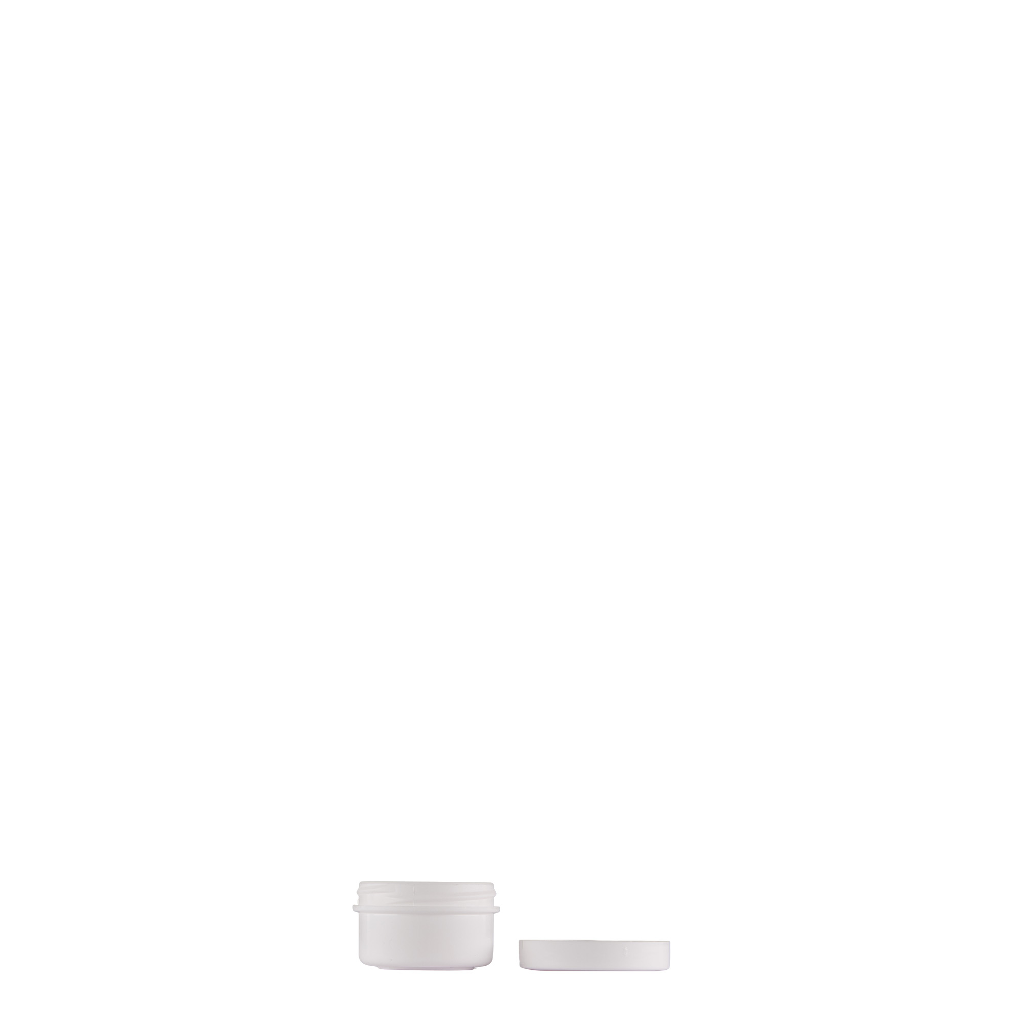 6 ml plastikowy pojemnik „White Line”, PP, biały, zakończenie: zakrętka