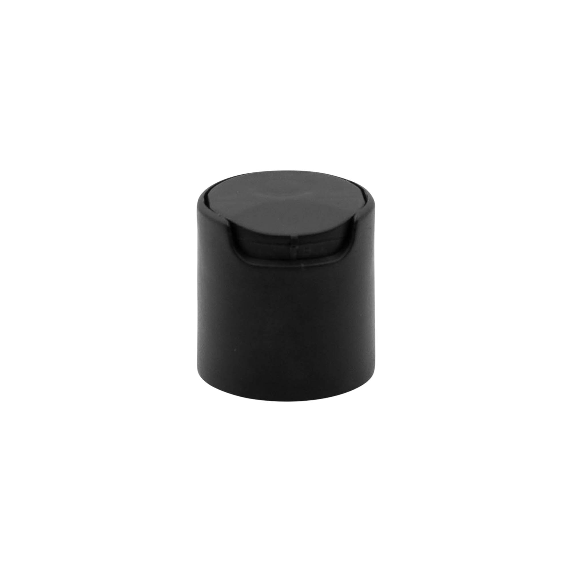 Zakrętka Disc Top, tworzywo sztuczne PP, czarna, do otworu: 24/410