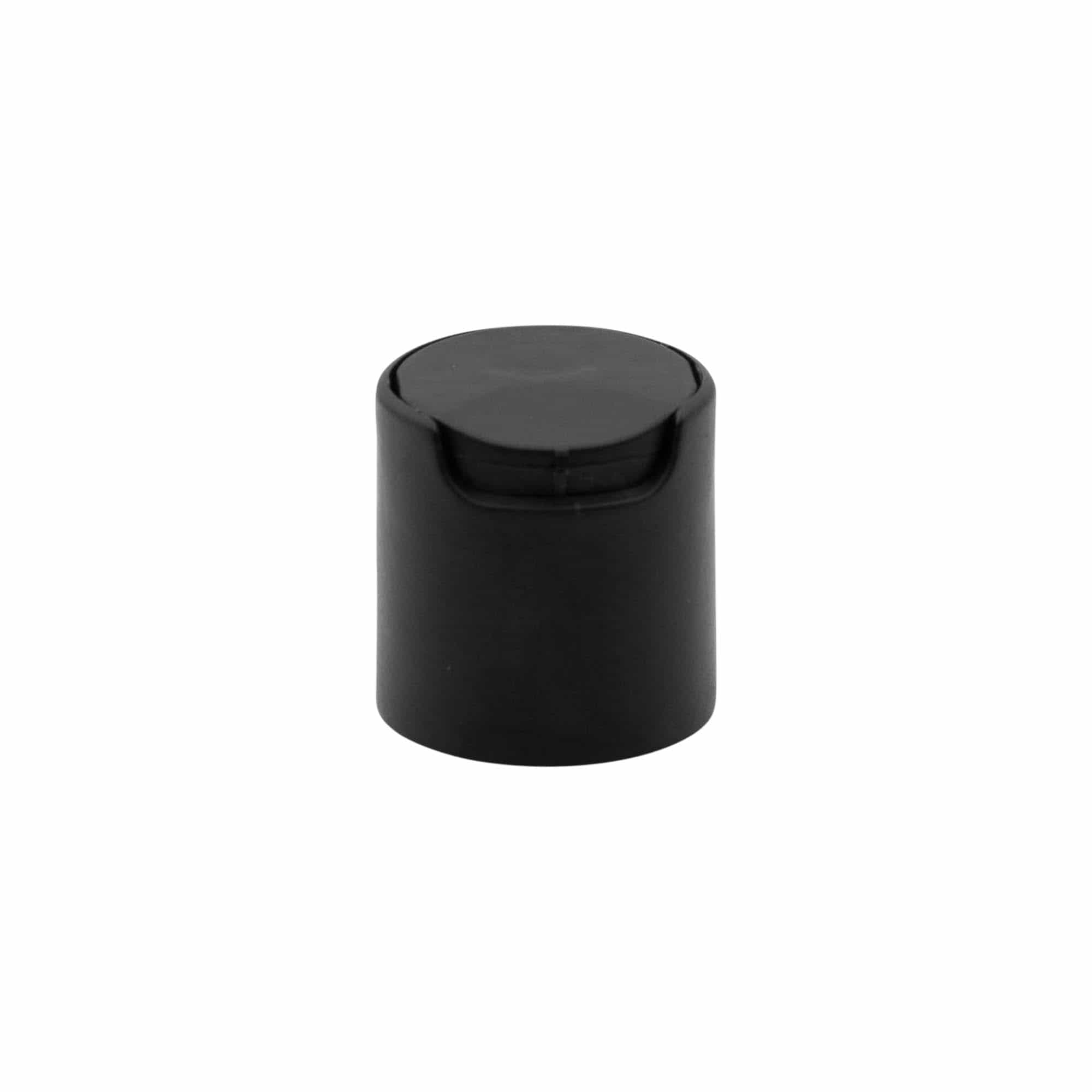 Zakrętka Disc Top, tworzywo sztuczne PP, czarna, do otworu: 24/410