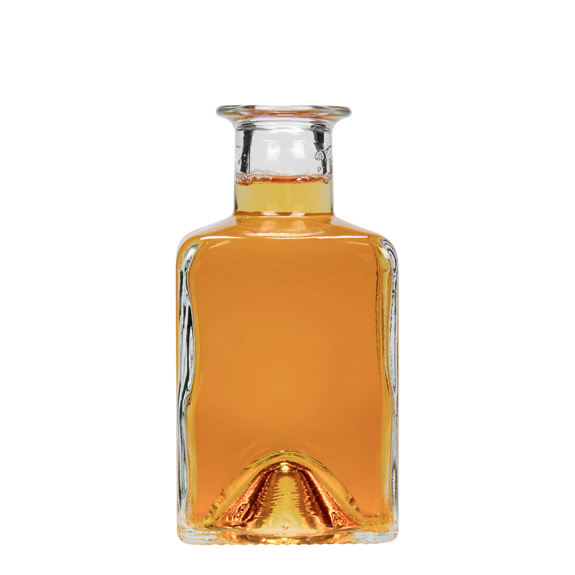 200 ml butelka szklana 'Kubica', kwadratowa, otwór: korek
