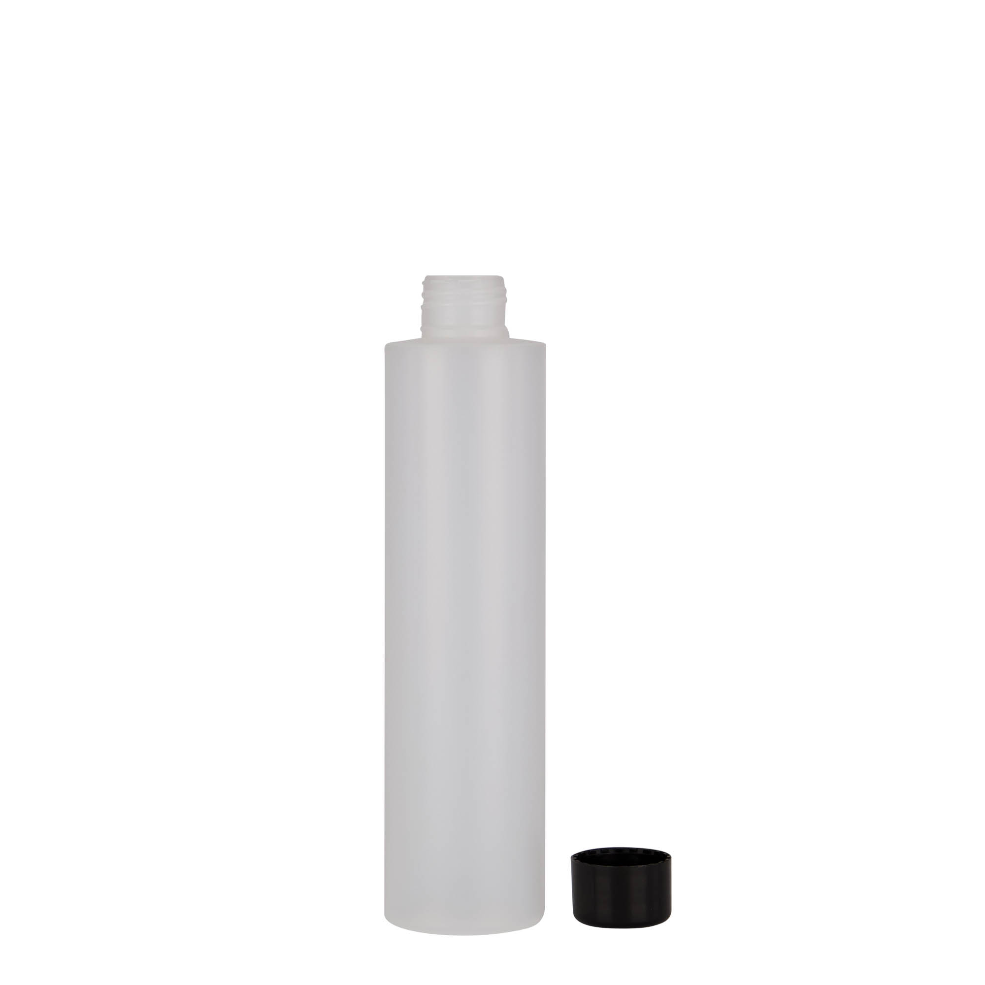 200 ml butelka plastikowa 'Pipe', HDPE, naturalna, gwint: 24/410