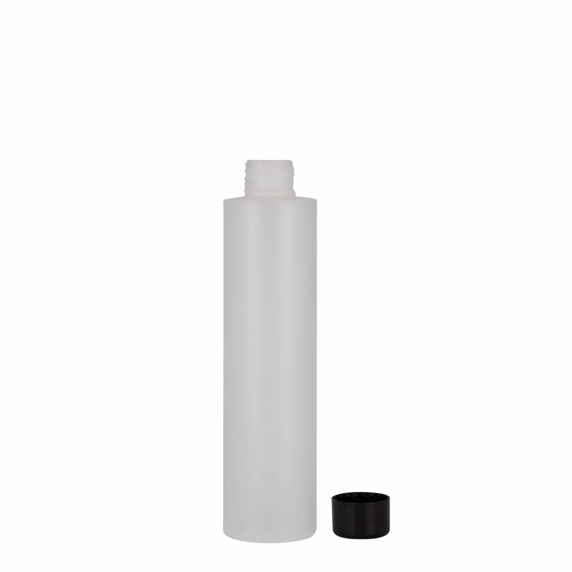 200 ml butelka plastikowa 'Pipe', HDPE, naturalna, gwint: 24/410