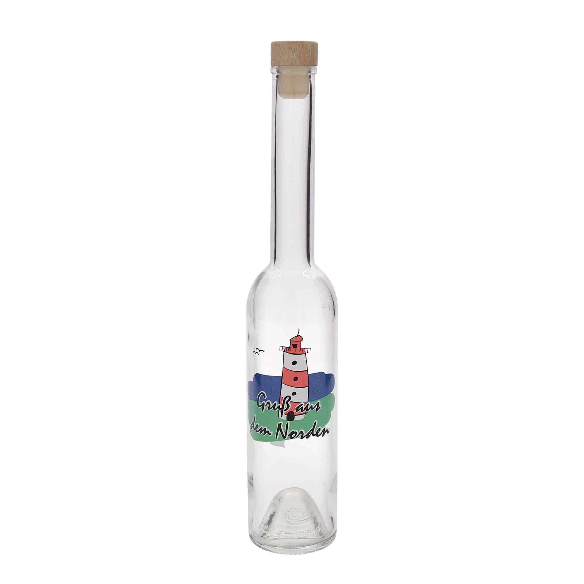 350 ml butelka szklana 'Opera', wzór: północ, zamknięcie: korek