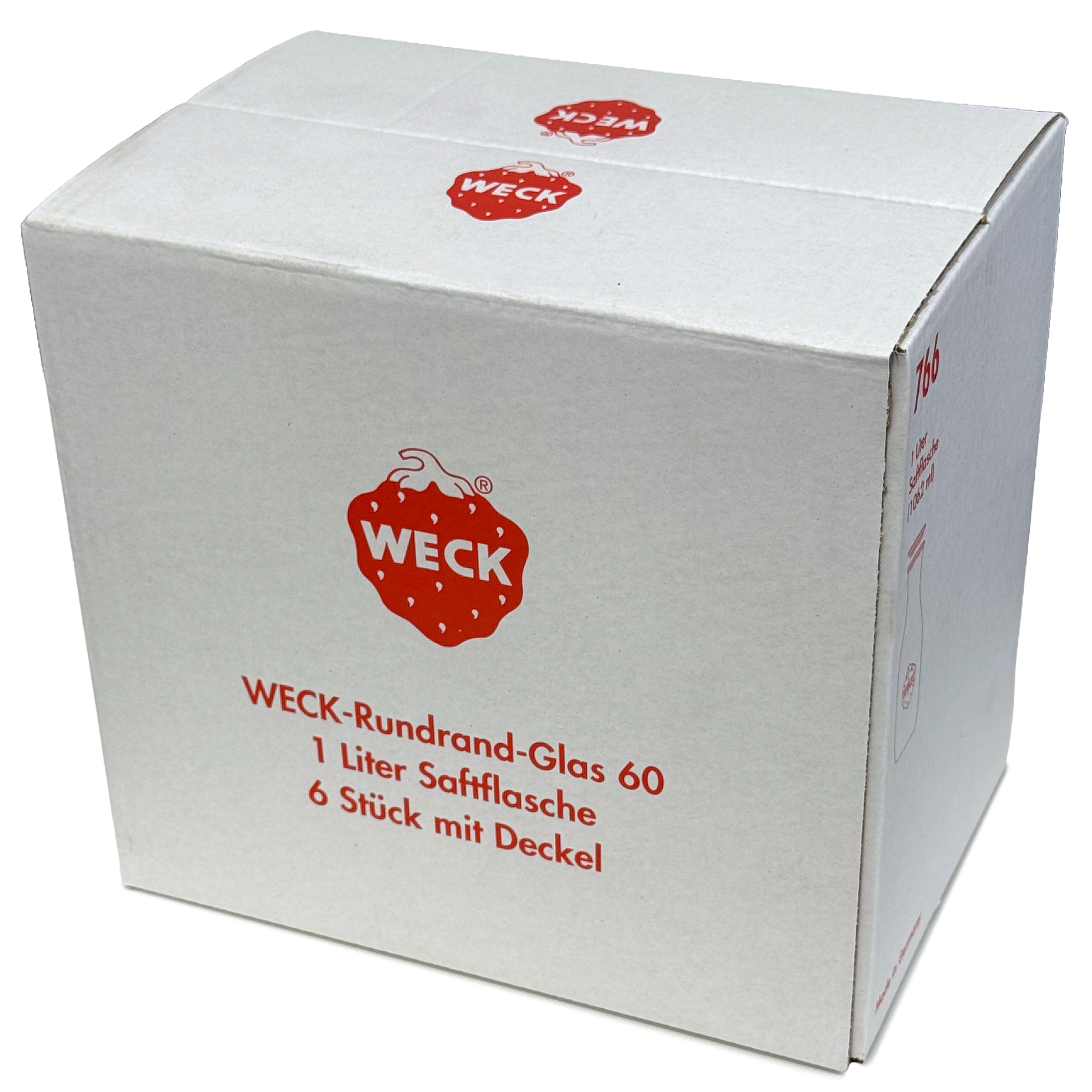 6x 1000 ml butelka na sok WECK z szklanym wieczkiem RR 60