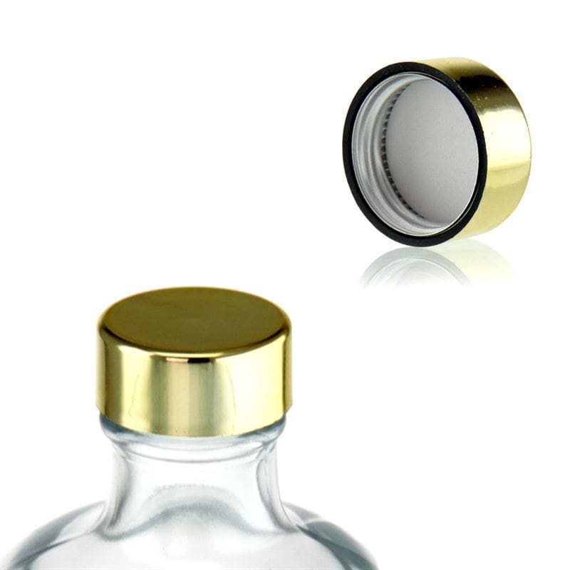 Zakrętka z gwintem, tworzywo ABS, złota, do wylotu: GPI 28/400 Zakrętka z gwintem, tworzywo ABS, złota, do wylotu: GPI 28/400