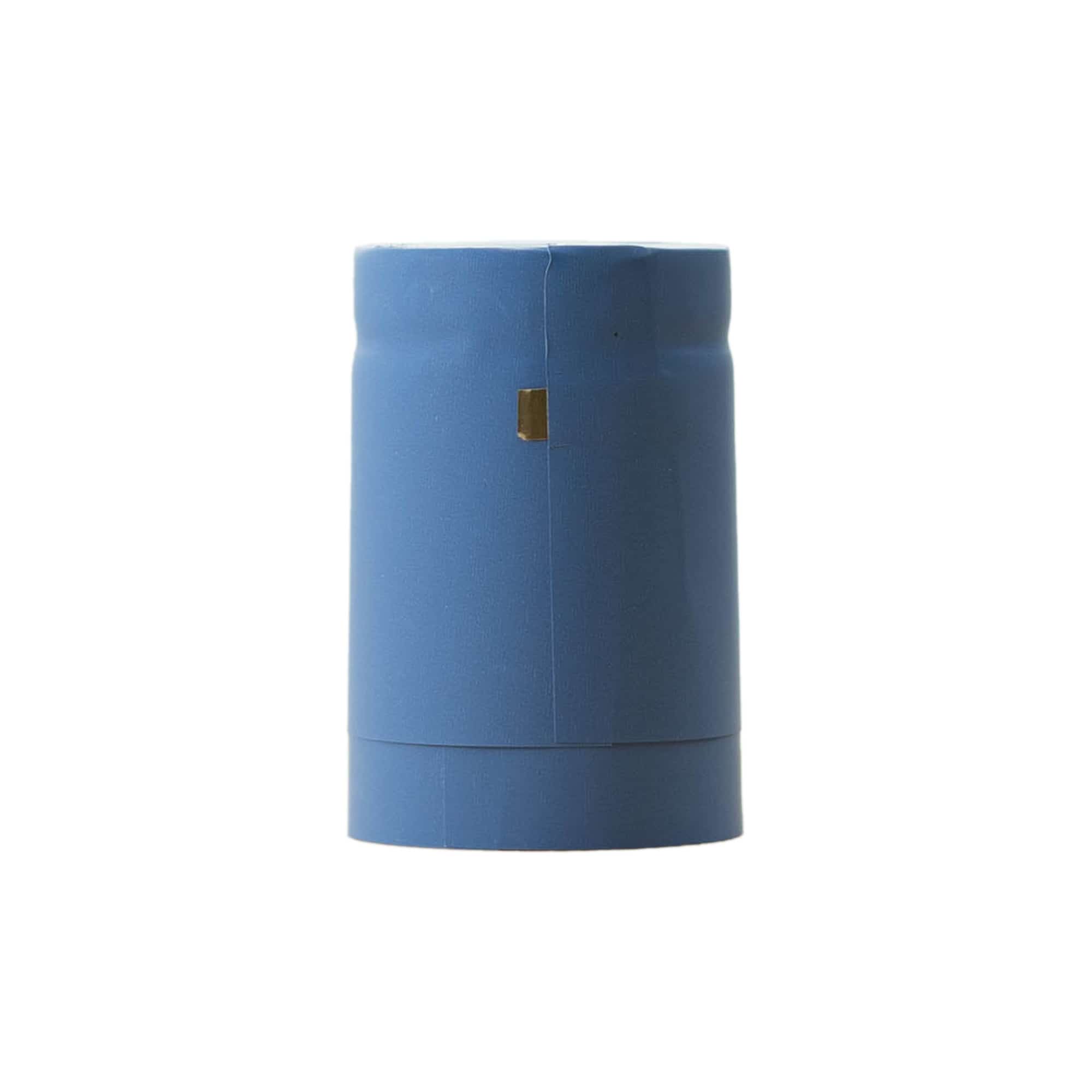 Kapturek termokurczliwy 32x41, tworzywo sztuczne PVC, kolor błękitny Kapturek termokurczliwy 32x41, tworzywo sztuczne PVC, kolor błękitny