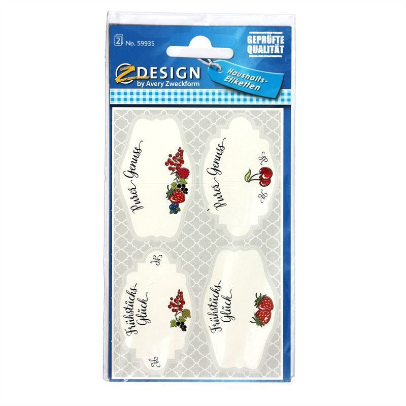 Zweckform etykiety „Śniadanie”, papier, wielokolorowe