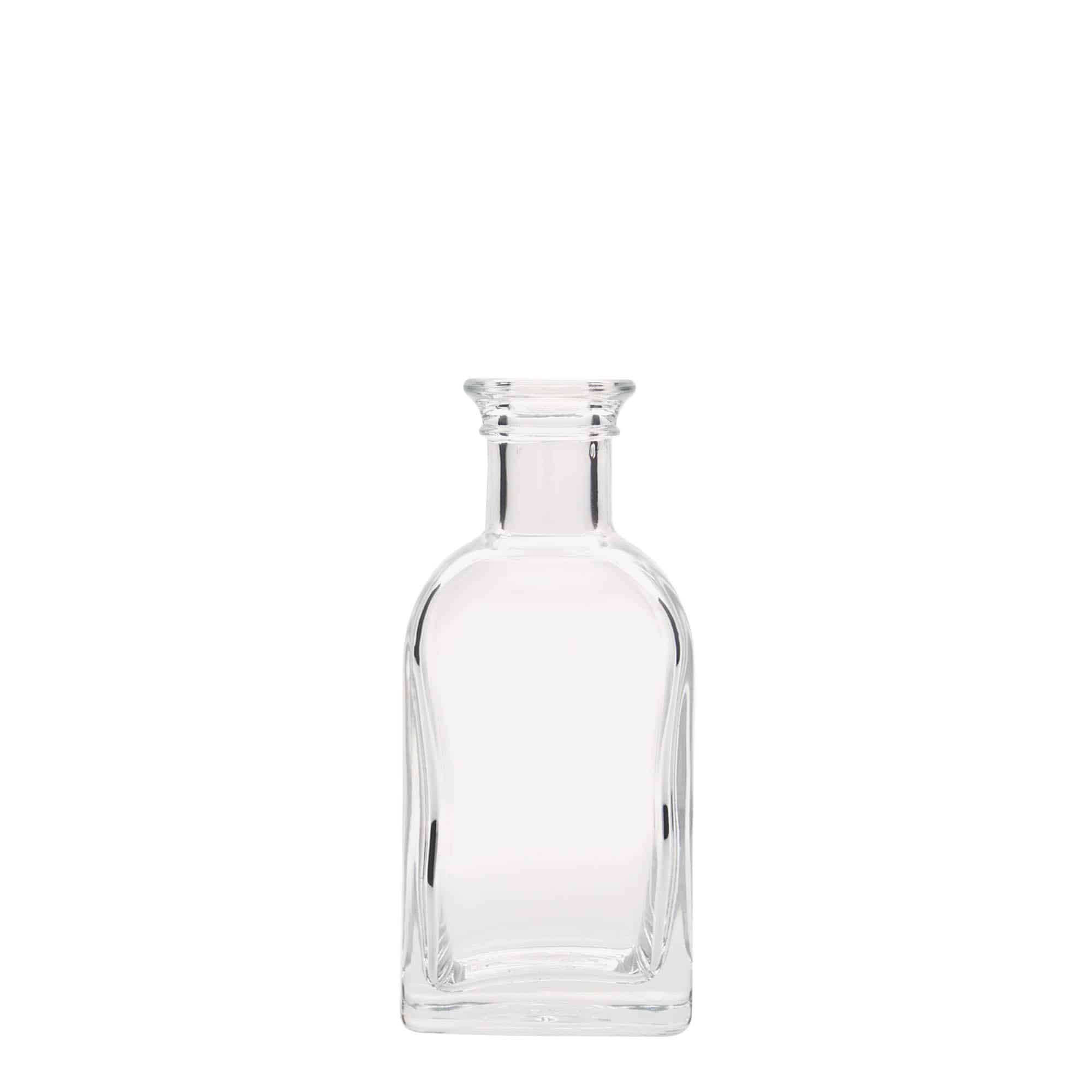 100 ml butelka szklana apteczna Carré, kwadratowa, zamknięcie: korek