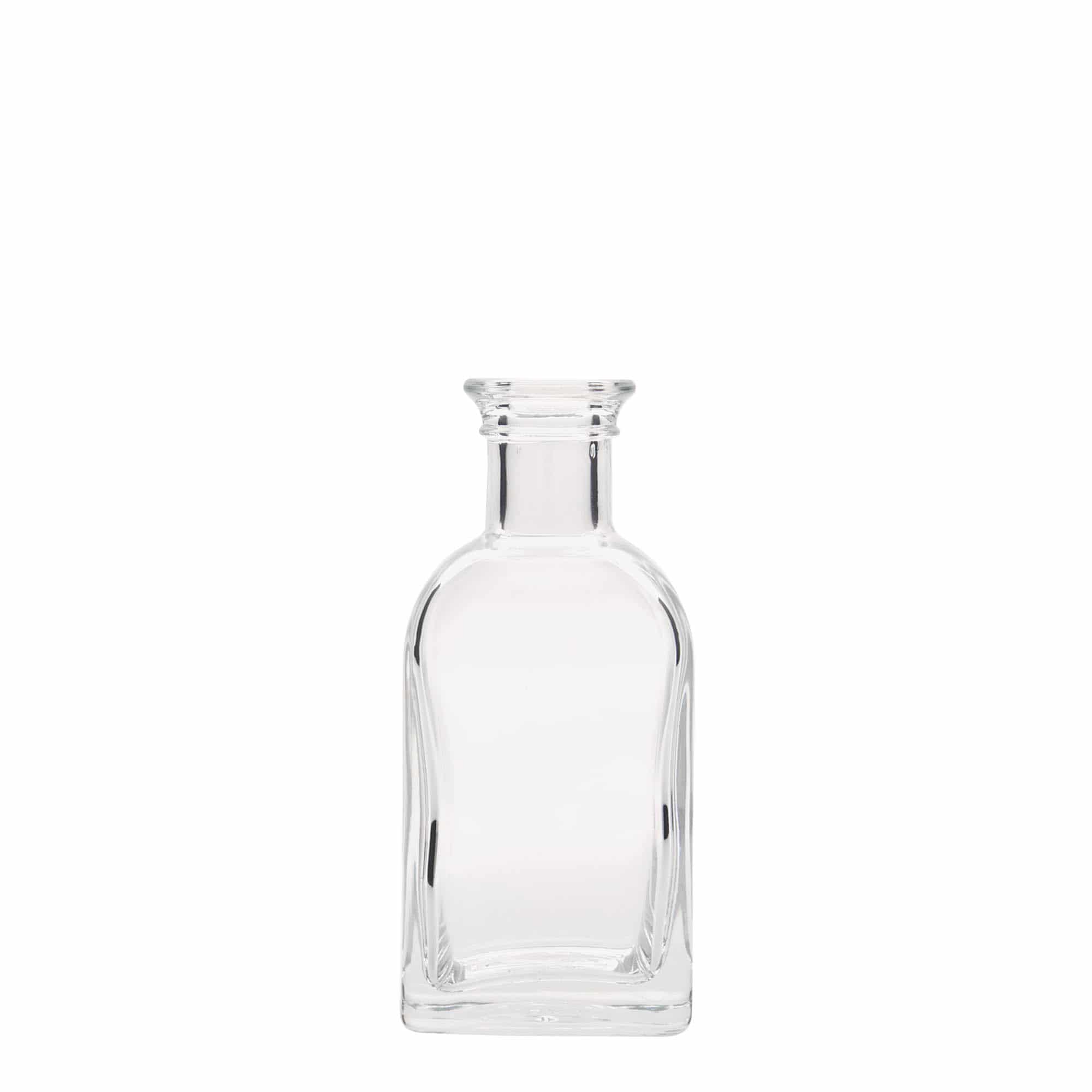 100 ml szklana butelka Apotheker Carré, kwadratowa, wylot: korek