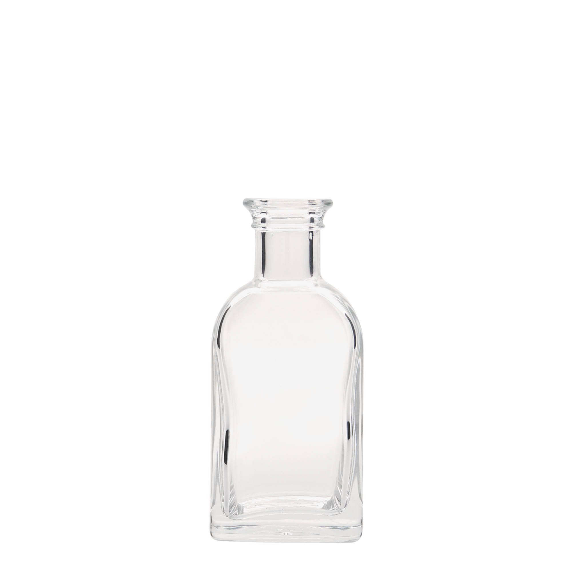 100 ml szklana butelka Apotheker Carré, kwadratowa, wylot: korek