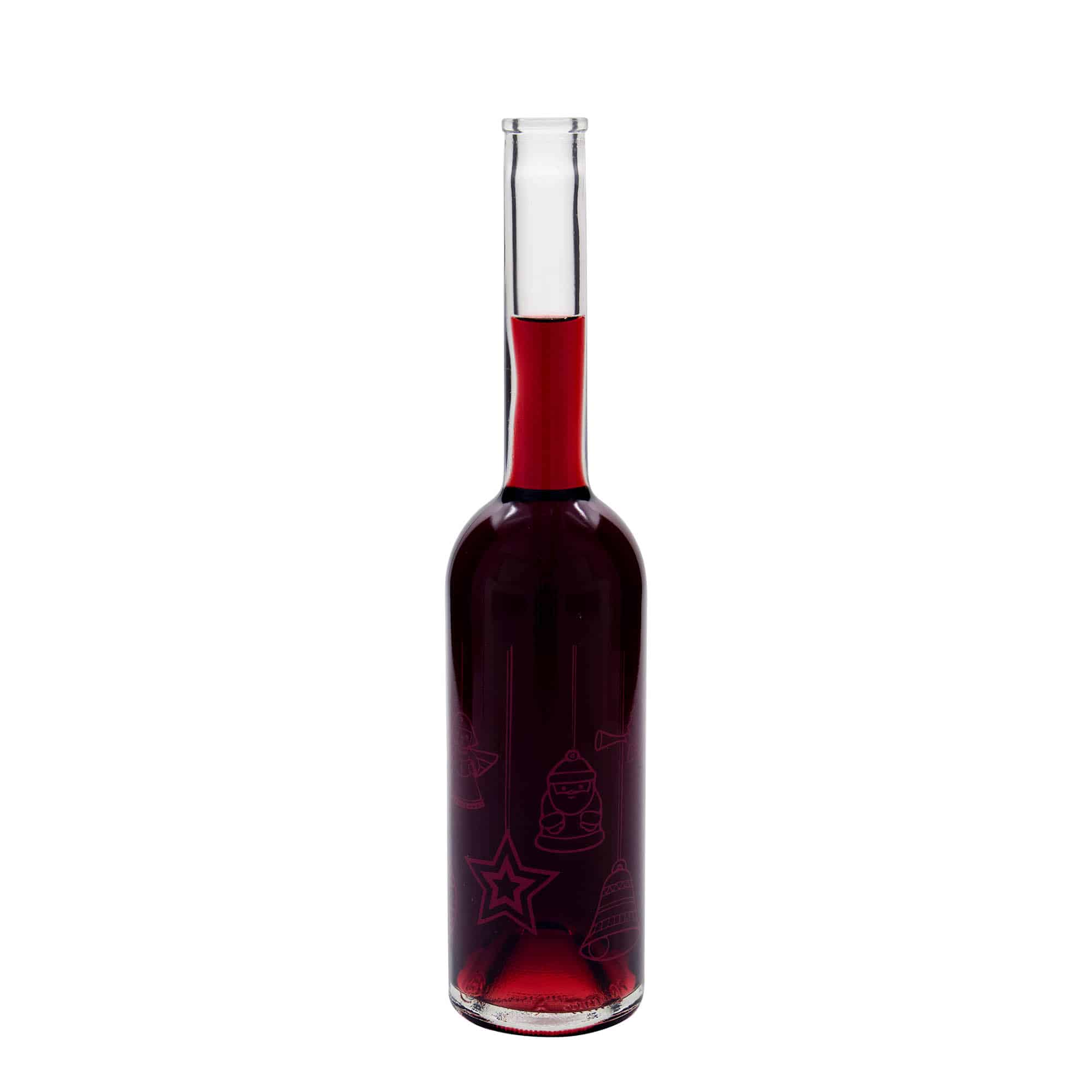 500 ml butelka szklana 'Opera', wzór: gwiazdy, zamknięcie: korek