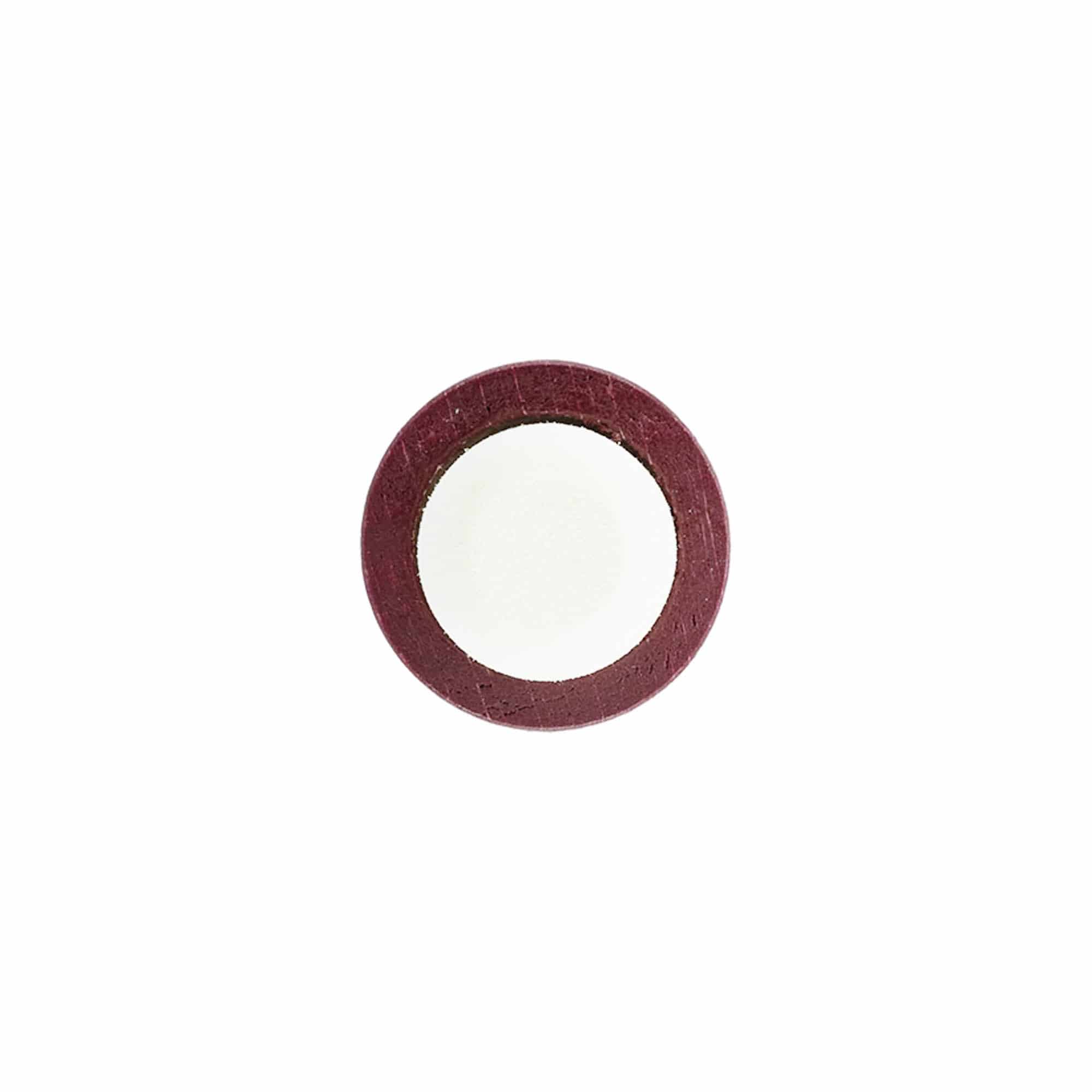 Korek do butelki z uchwytem 19 mm, drewno/plastik, bordowy, do otworu: korek
