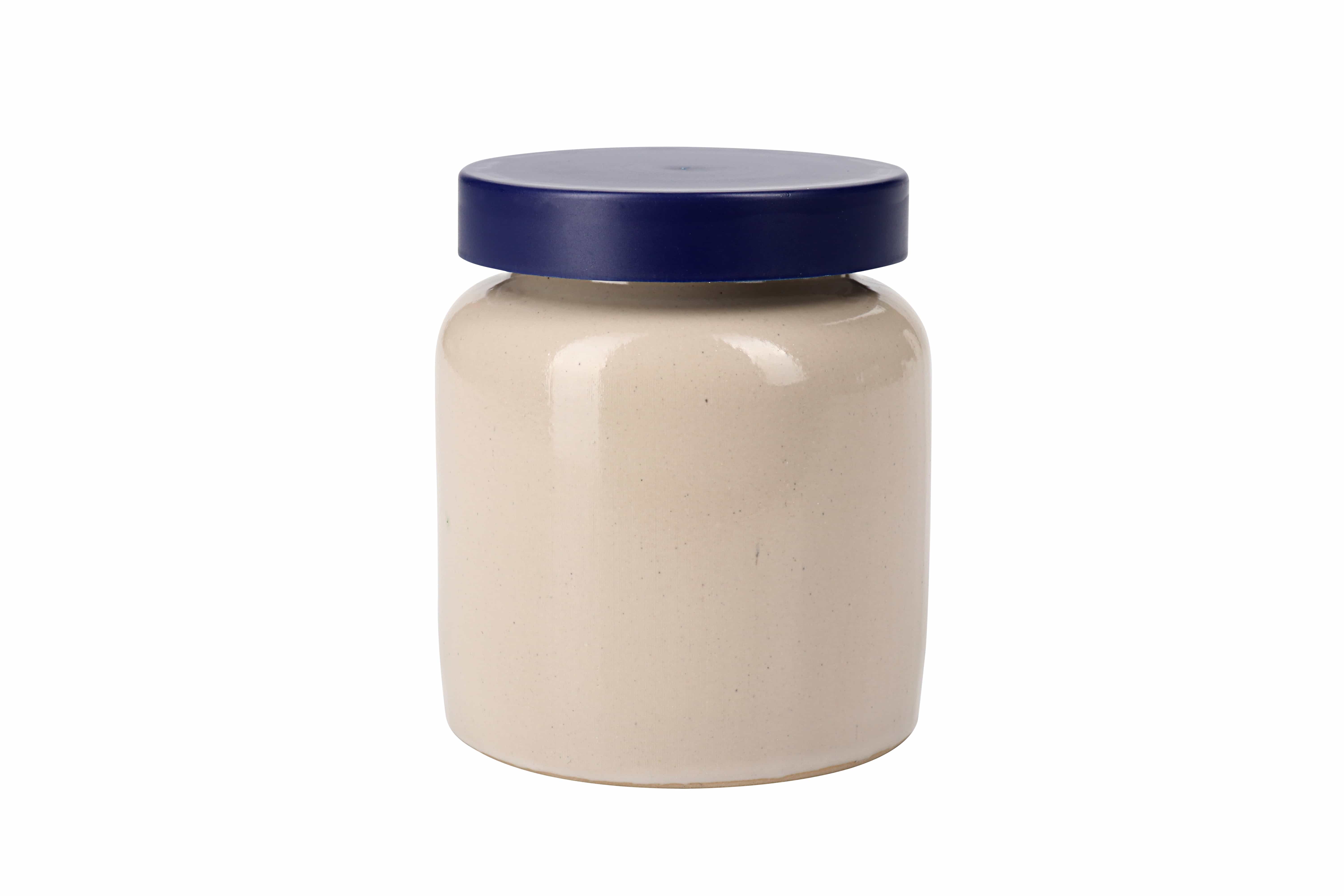270 ml słoiczek kamionkowy, ceramika, kolor beżowy, zamknięcie: wieczko