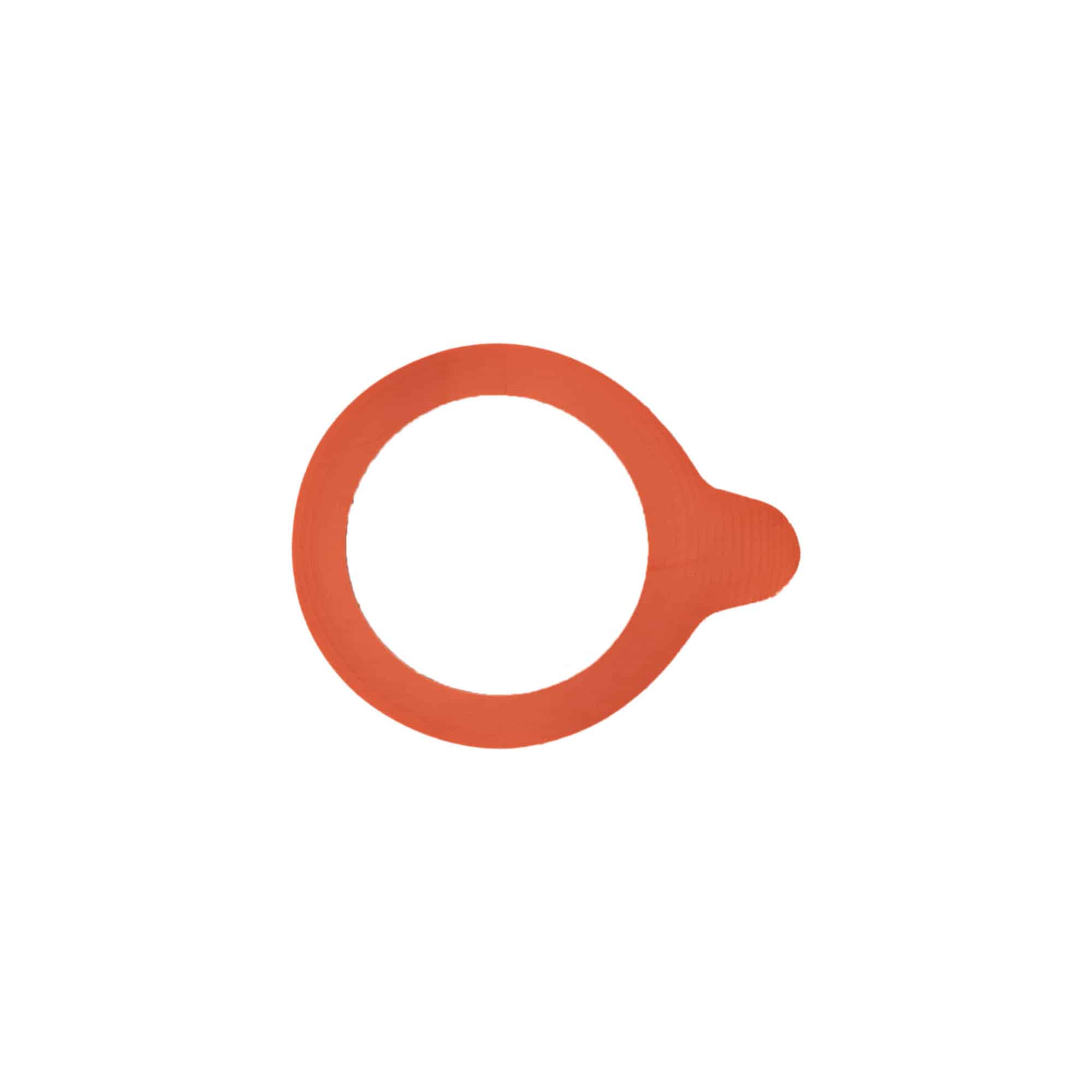 Pierścień do wekowania WECK RR40, czerwony, krawędź: zaokrąglona