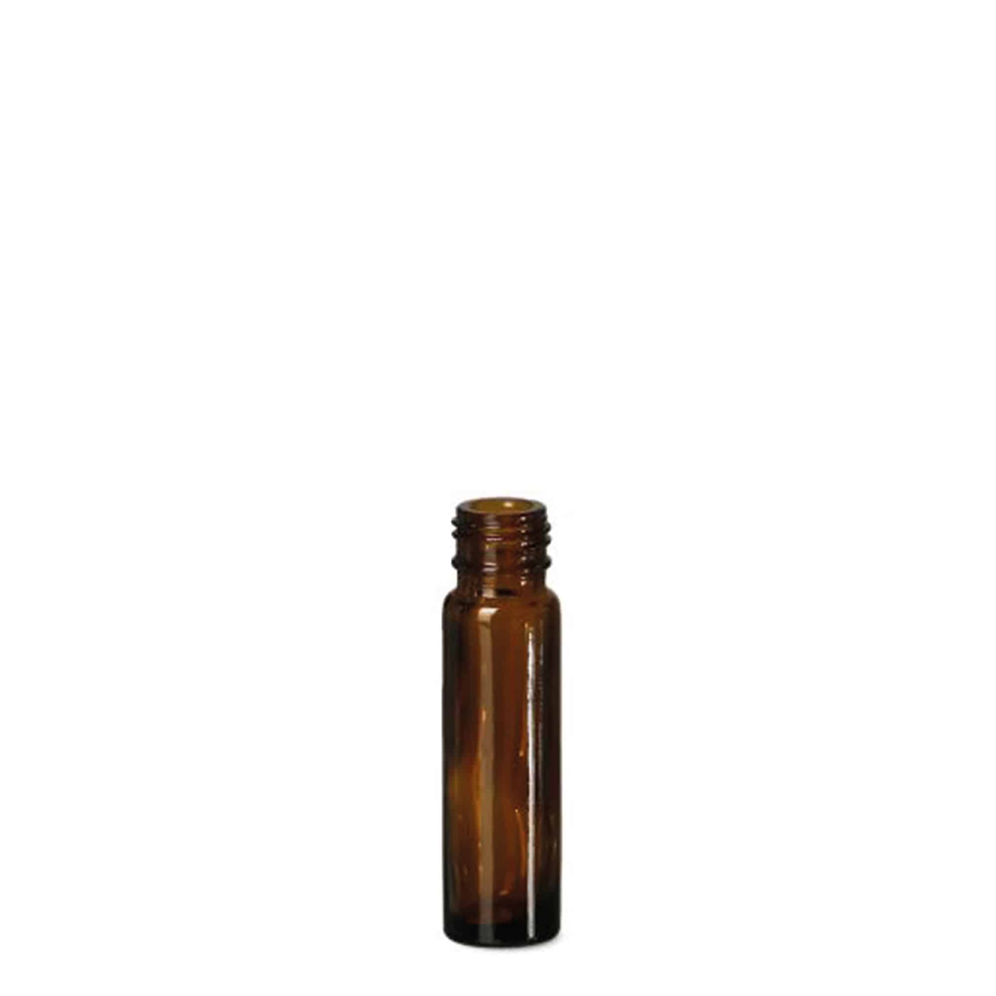 10 ml butelka roll-on, szkło, brązowa, zakończenie: zakrętka