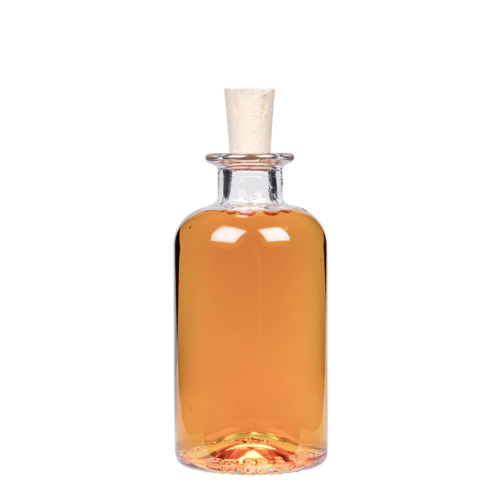 250 ml szklana butelka aptekarska, otwór: korek 250 ml szklana butelka aptekarska, otwór: korek