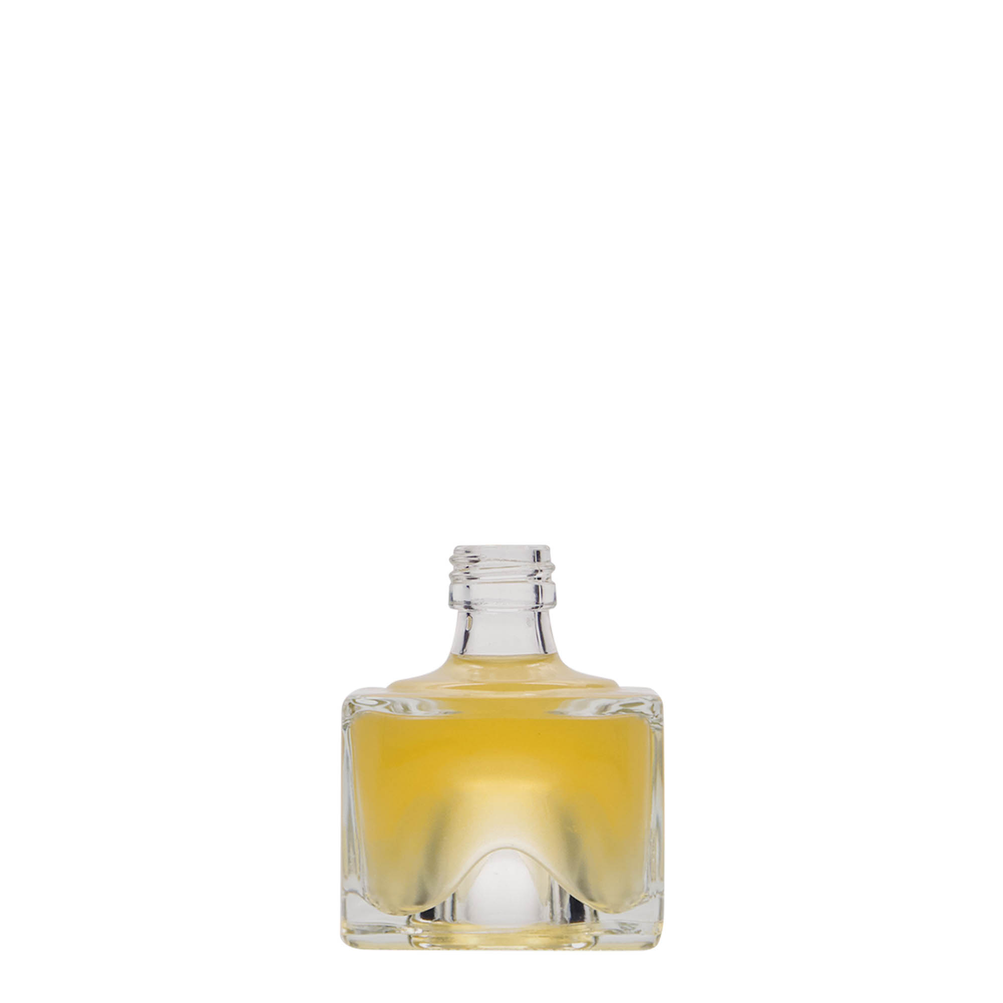 40 ml butelka szklana 'Cocolores', kwadratowa, wylot: PP 18