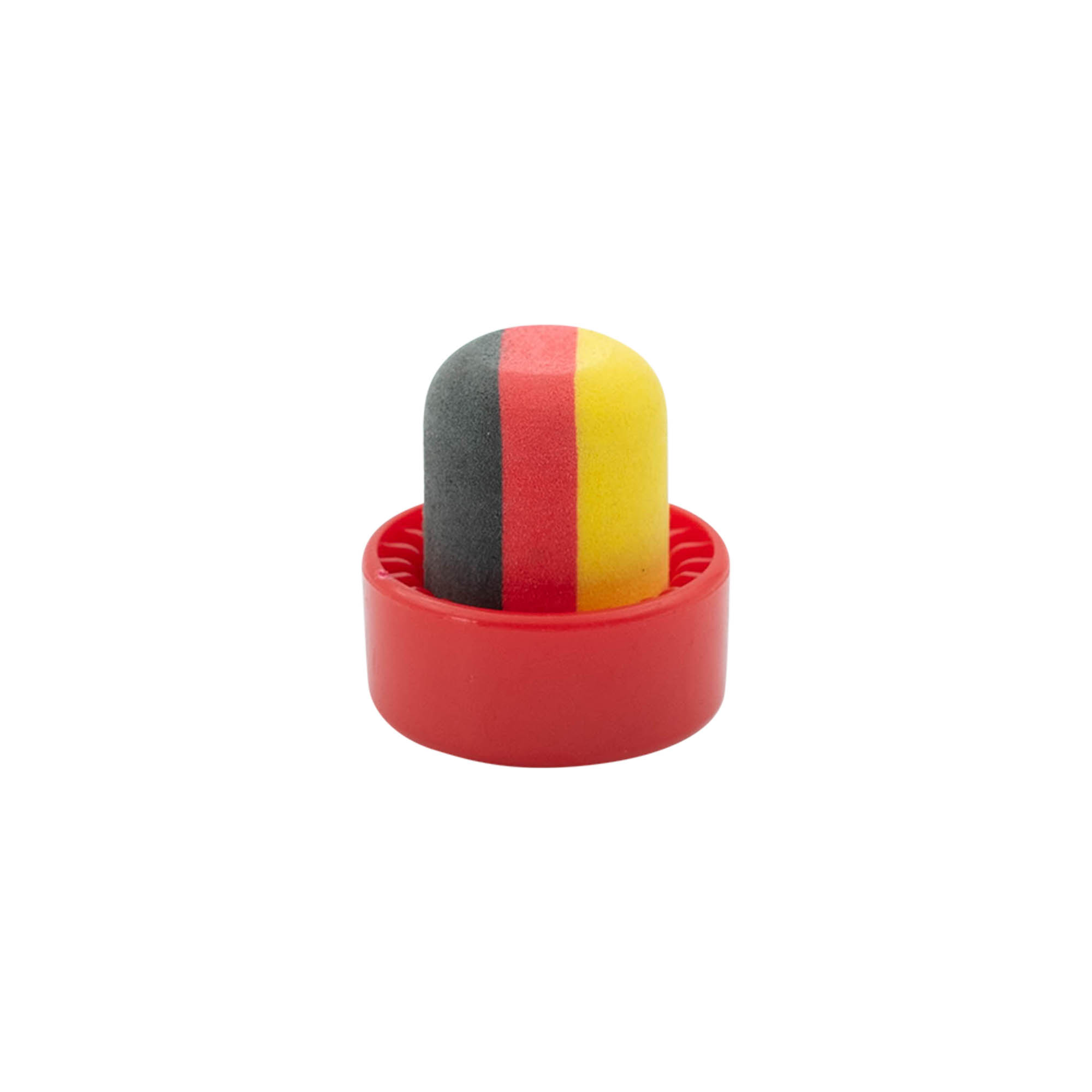 Korek do butelki 19 mm „Deutschland”, plastik, wielokolorowy, do szyjki: korek Korek do butelki 19 mm „Deutschland”, plastik, wielokolorowy, do szyjki: korek