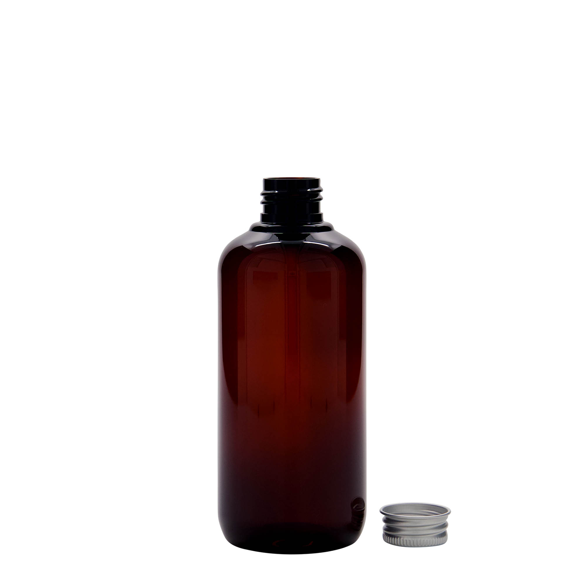 250 ml butelka z tworzywa sztucznego z recyklingu 'Victor's Best', PCR, brązowa, gwint: 24/410