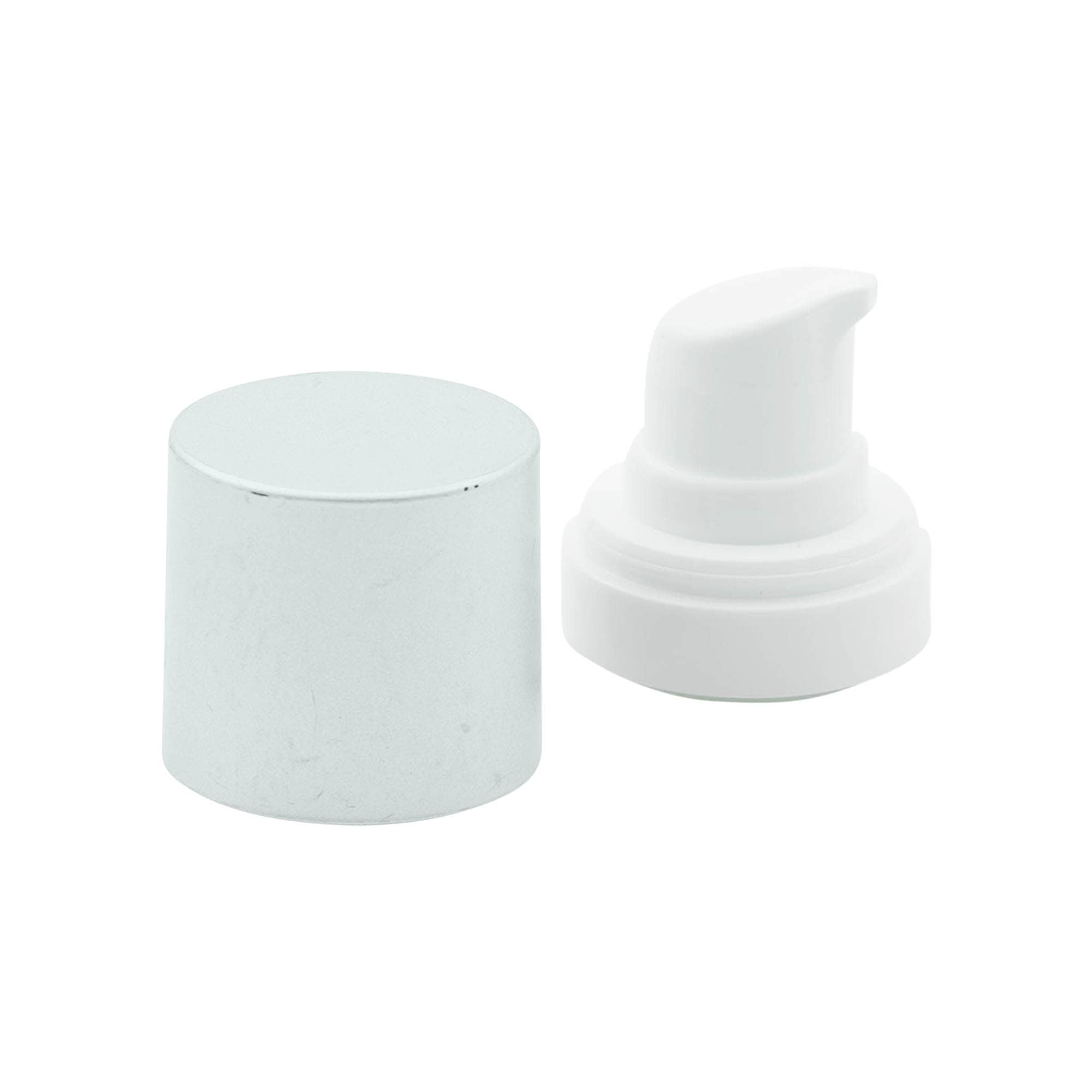 Pompa dozująca Airless 'Micro', tworzywo sztuczne PP, srebrna Pompa dozująca Airless 'Micro', tworzywo sztuczne PP, srebrna