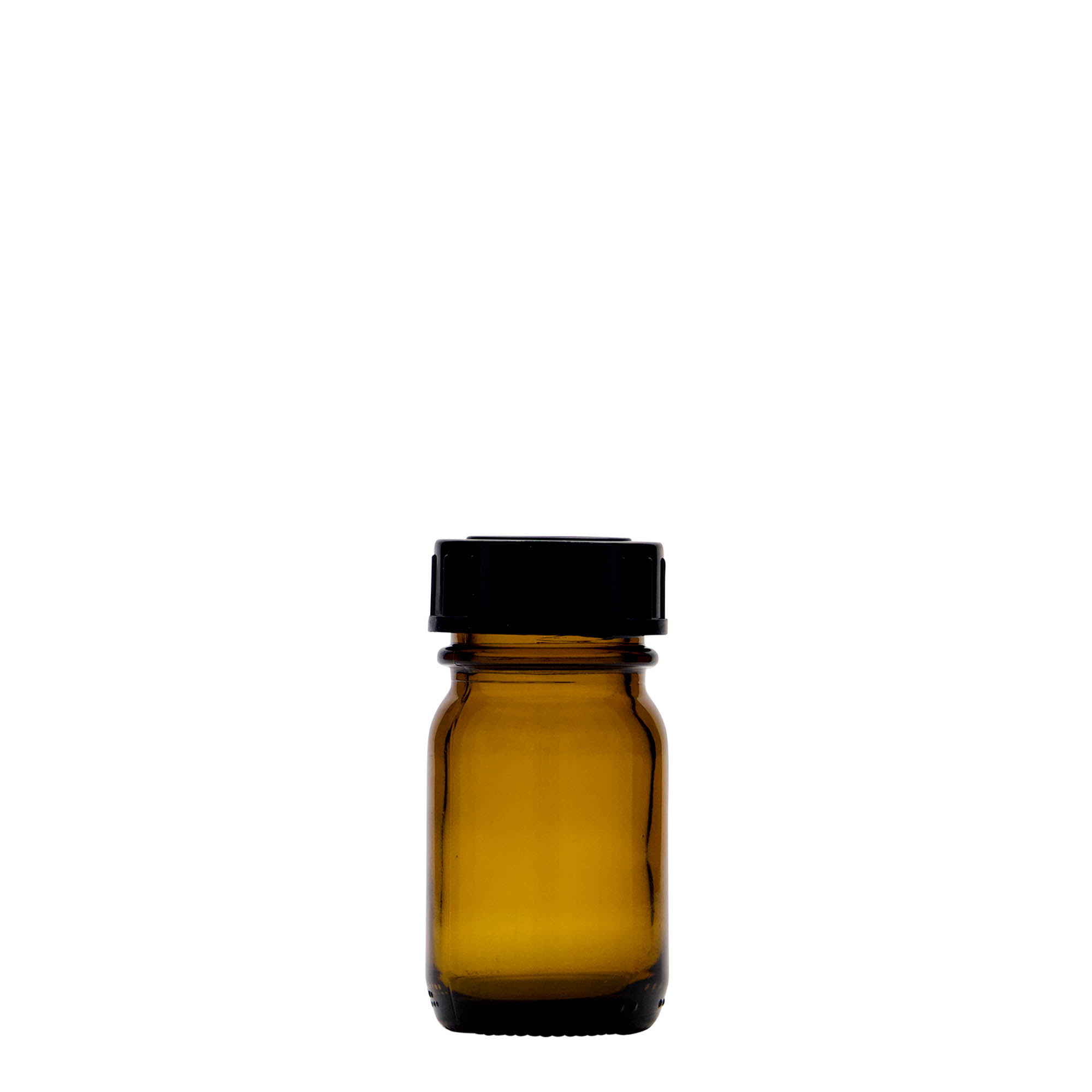 30 ml słoik z szeroką szyjką, brązowy, otwór: DIN 32