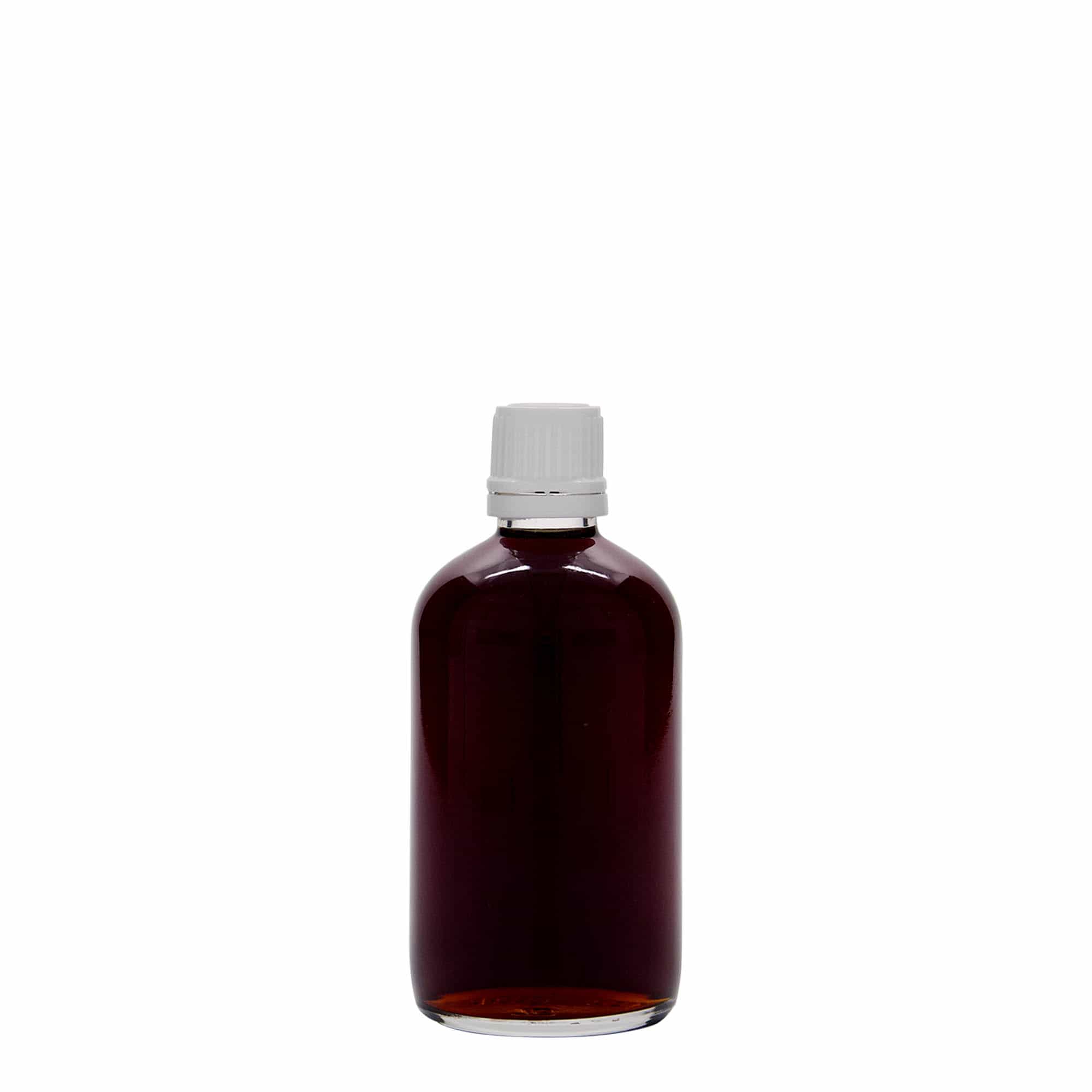100 ml butelka medyczna, szkło, szyjka: DIN 18