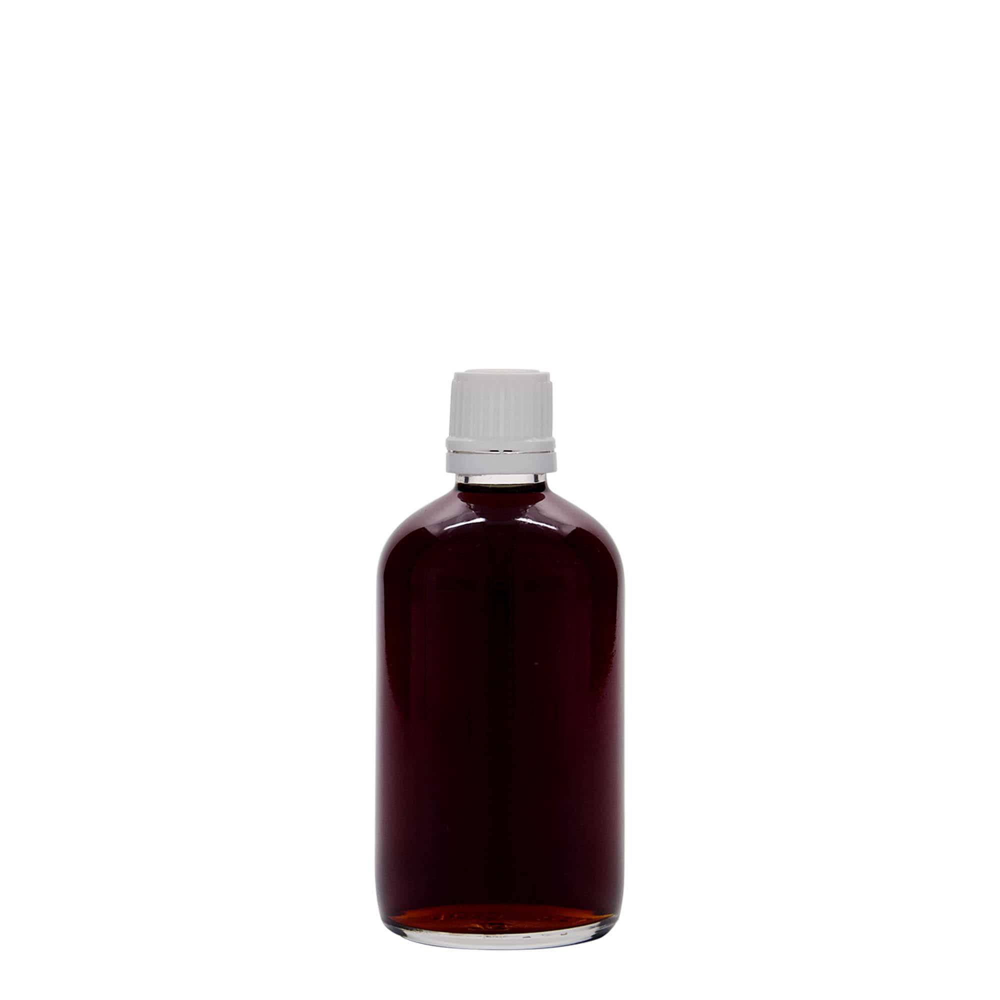 100 ml butelka medyczna, szkło, szyjka: DIN 18