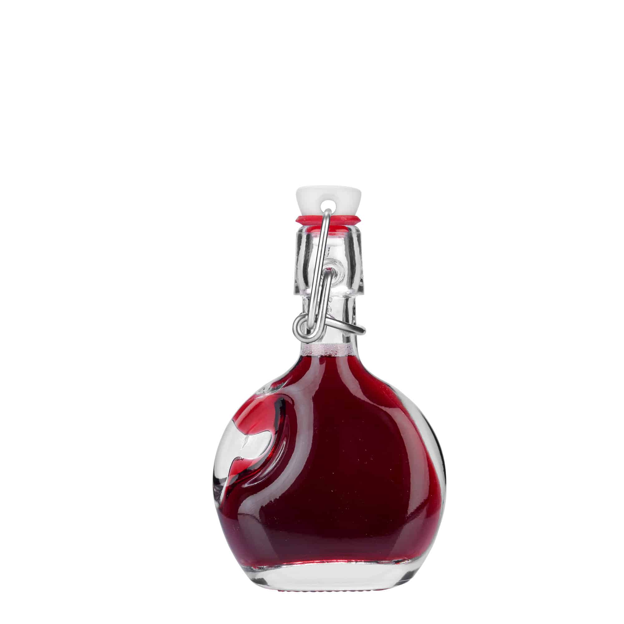40 ml butelka szklana 'Lukas', owalna, zamknięcie: Zamknięcie pałąkowe