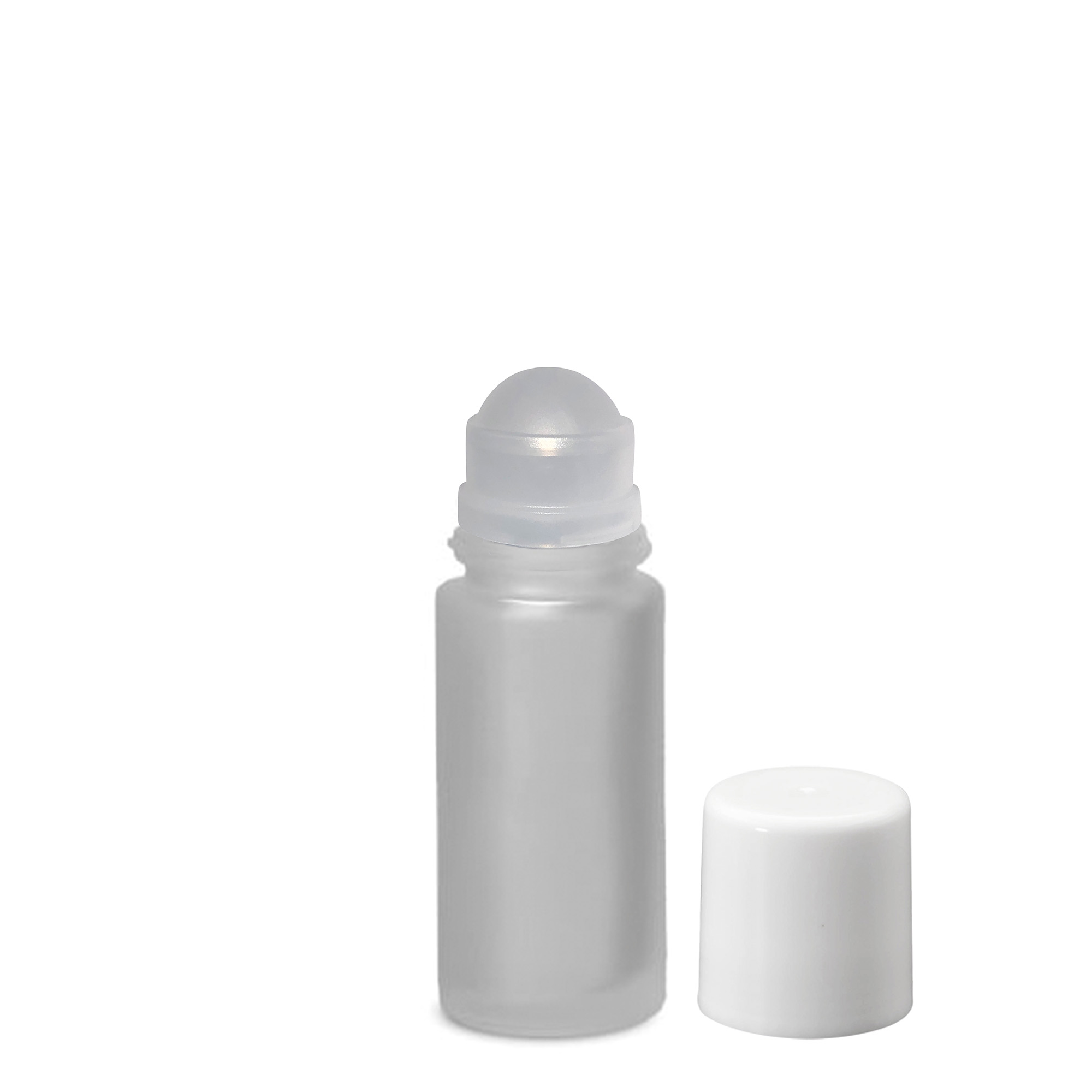 50 ml roll-on, butelka szklana, matowa, gwintowane zamknięcie