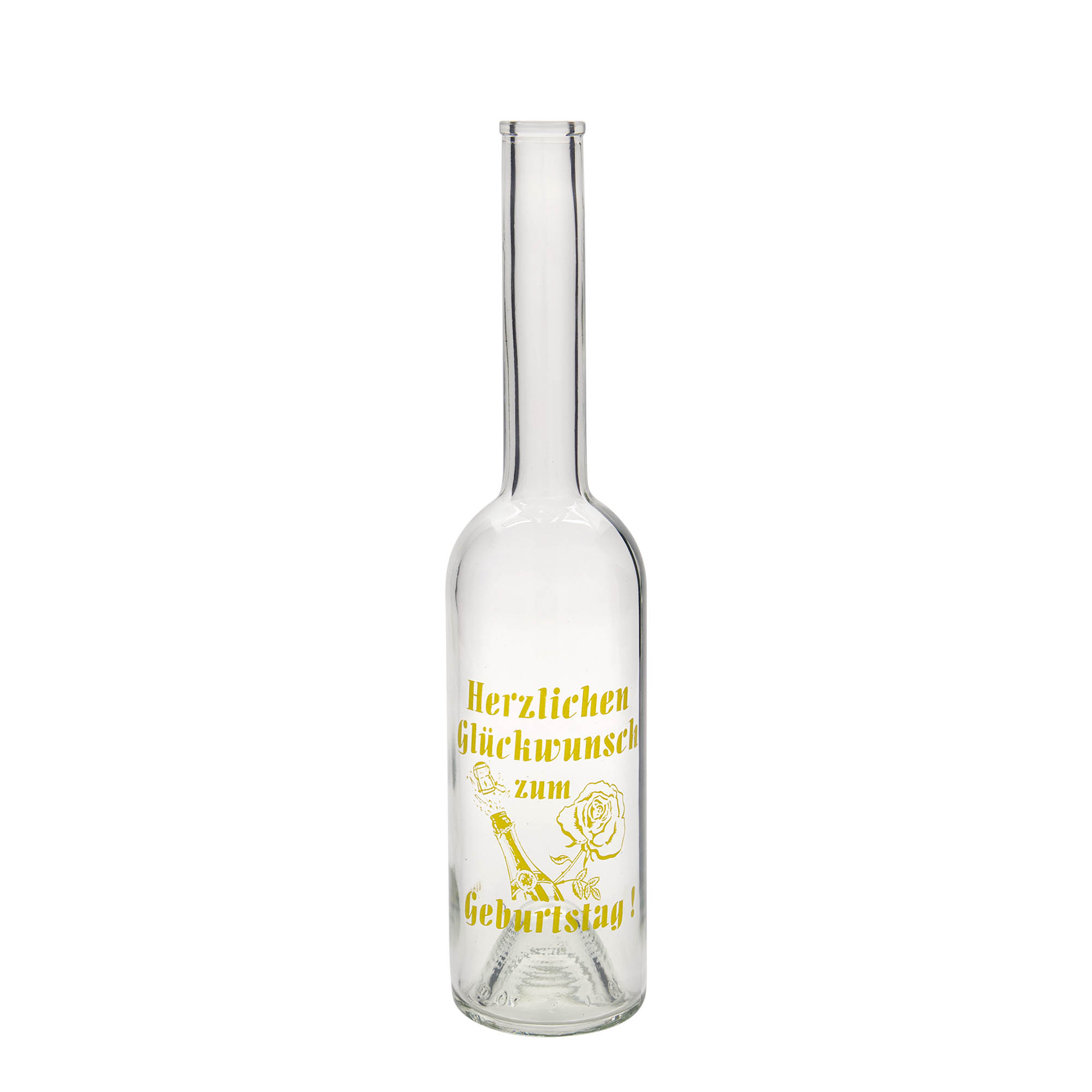 Butelka szklana 500 ml „Opera”, motyw: jabłko, korek Butelka szklana 500 ml „Opera”, motyw: jabłko, korek