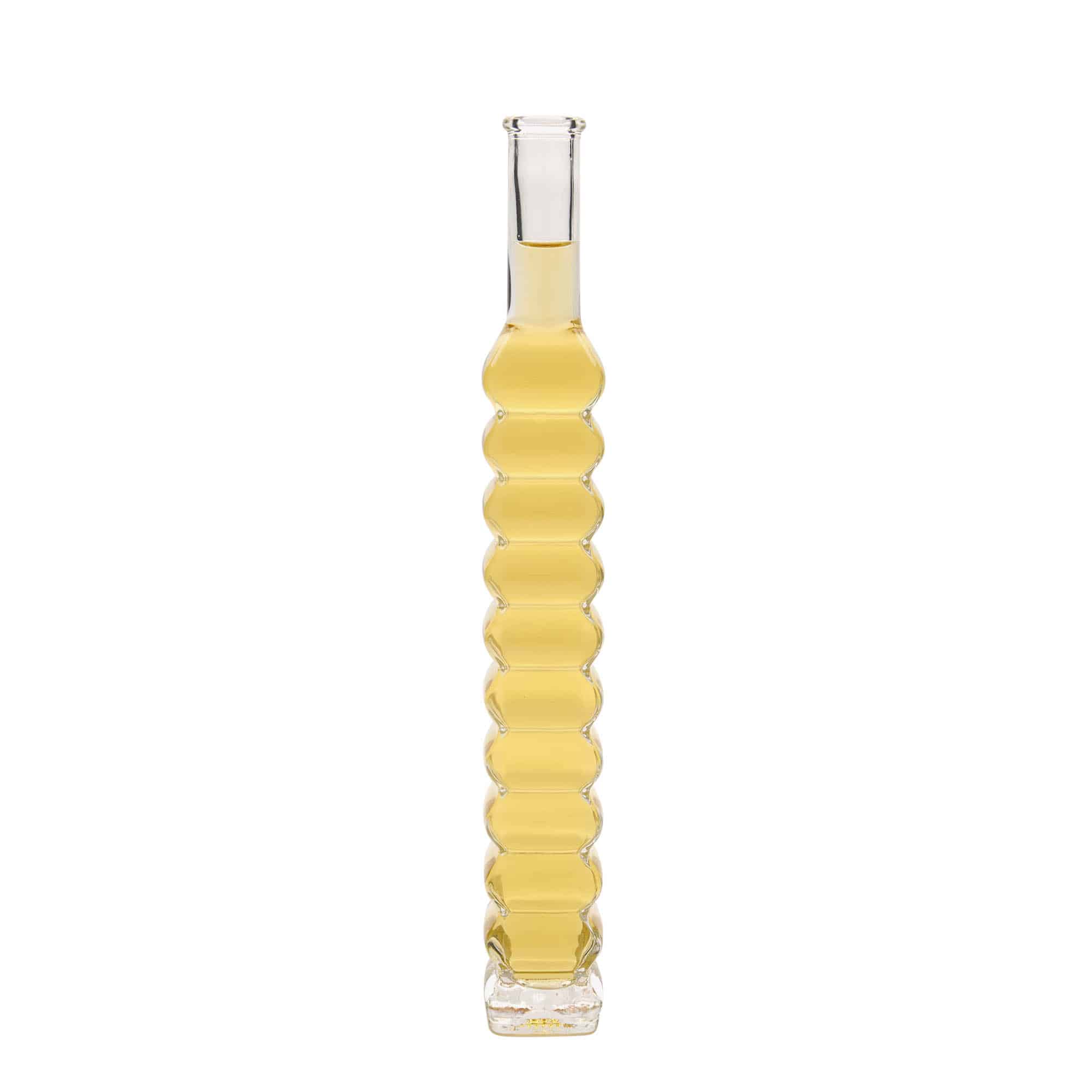Butelka szklana 200 ml „Roma”, kwadratowa, otwór: korek