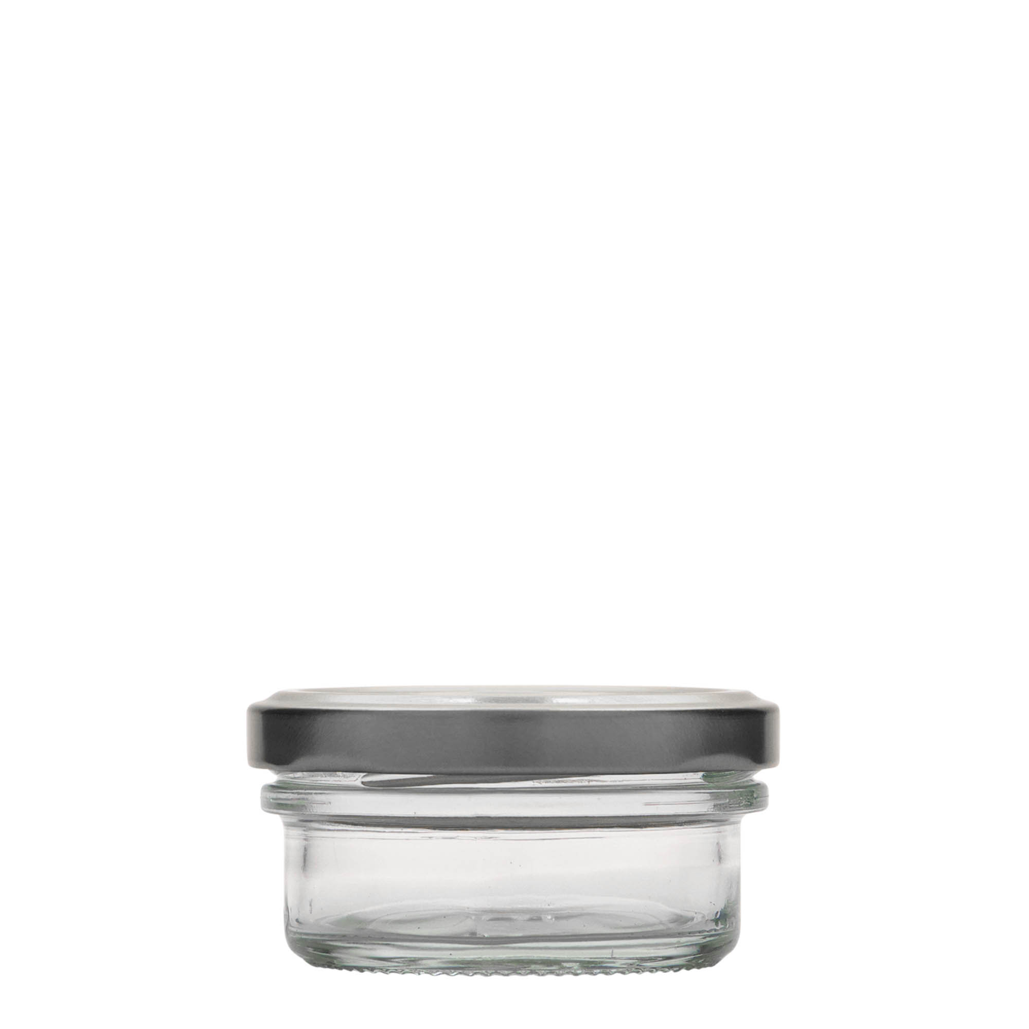 65 ml płaski słoik z szerokim otworem, gwint: Twist-Off (TO 66) 65 ml płaski słoik z szerokim otworem, gwint: Twist-Off (TO 66)