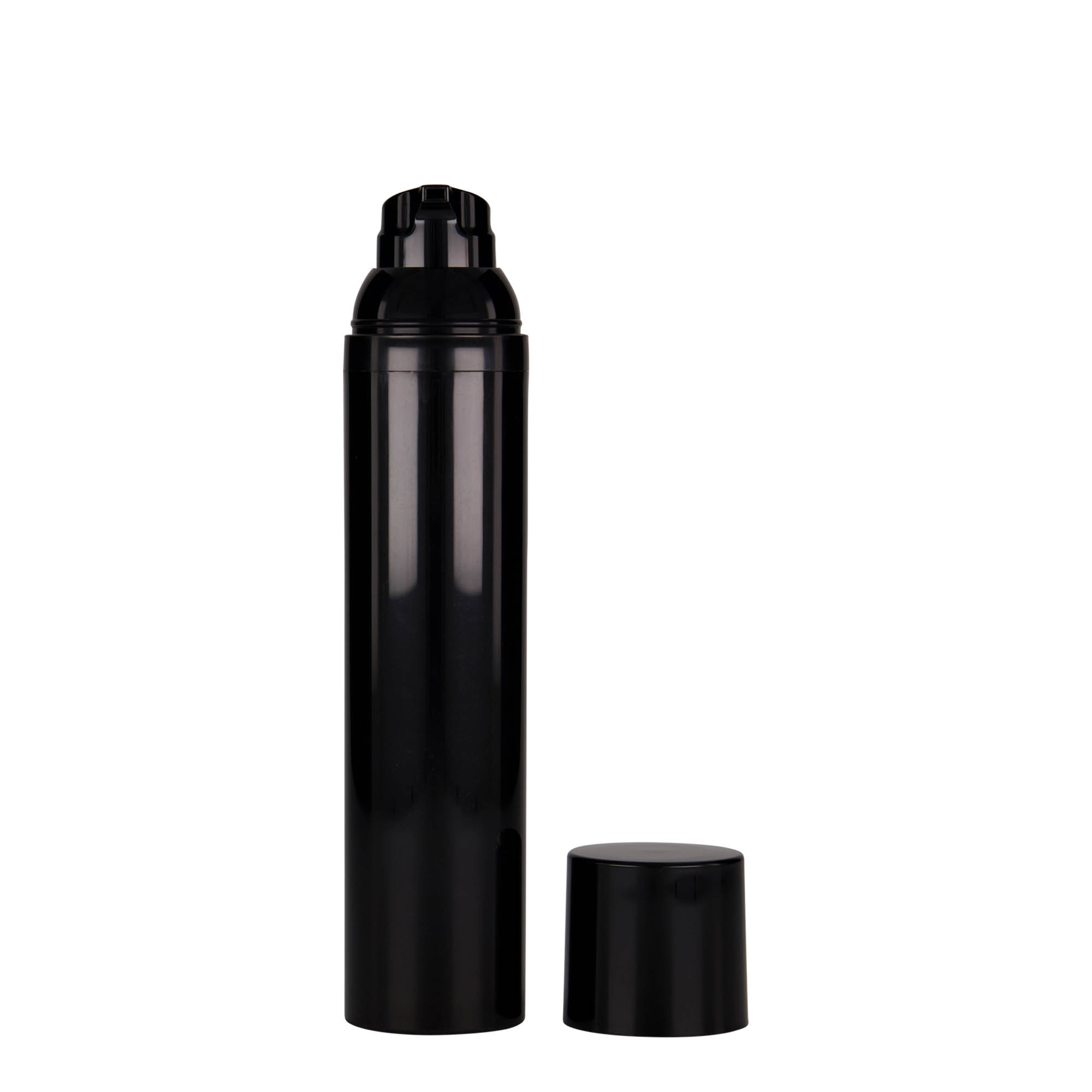 100 ml dozownik beztlenowy „Mezzo”, tworzywo sztuczne PP, czarny 100 ml dozownik beztlenowy „Mezzo”, tworzywo sztuczne PP, czarny