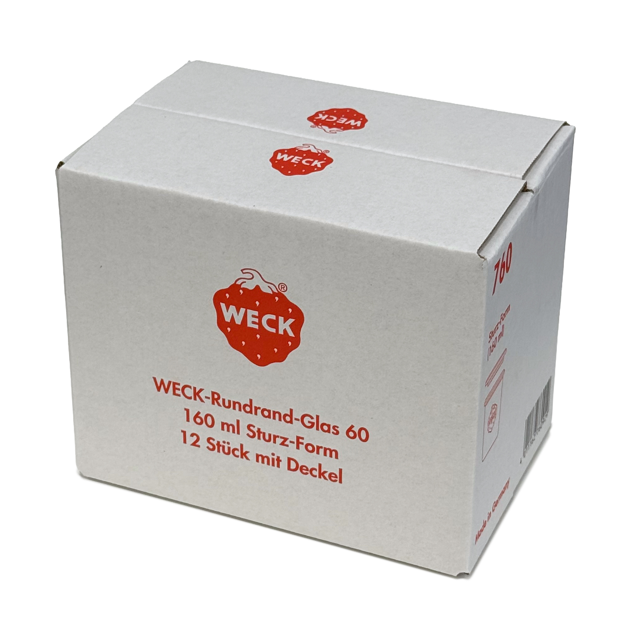 12x 160 ml słoik WECK typu Sturz z szklanym wieczkiem RR 60