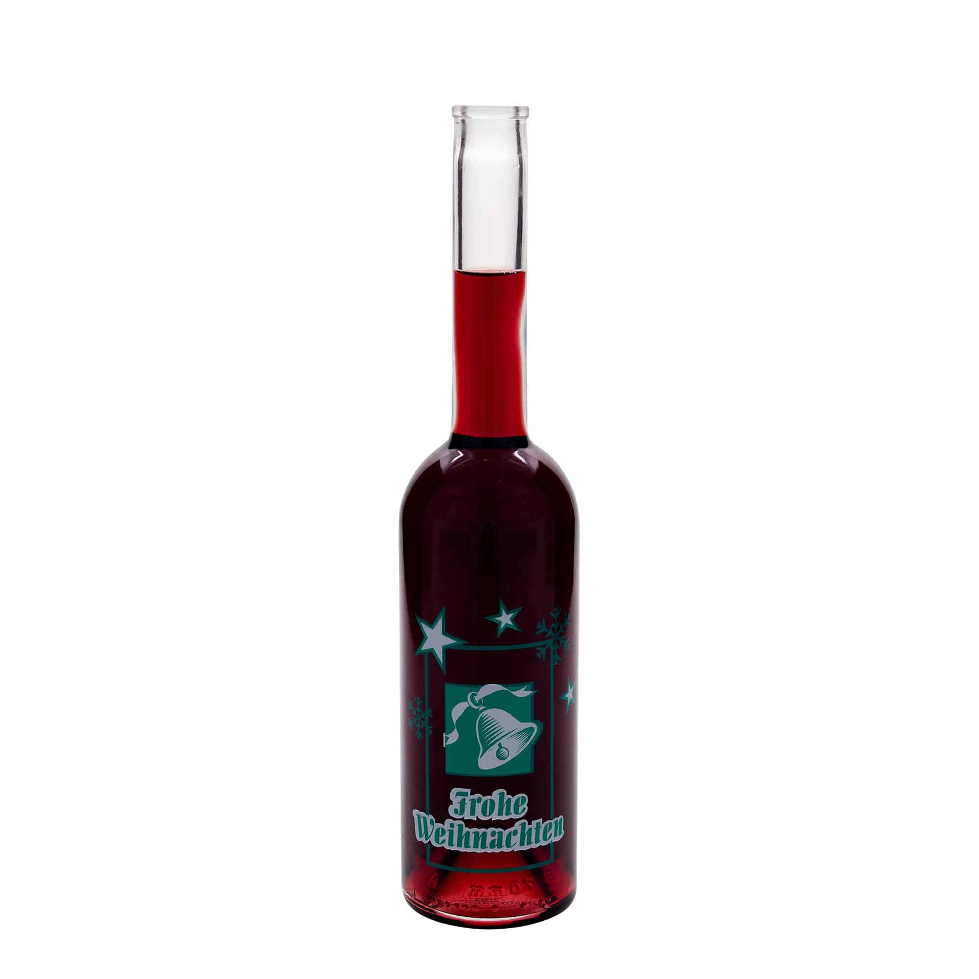 500 ml butelka szklana 'Opera', wzór: Wesołych Świąt, zamknięcie: korek