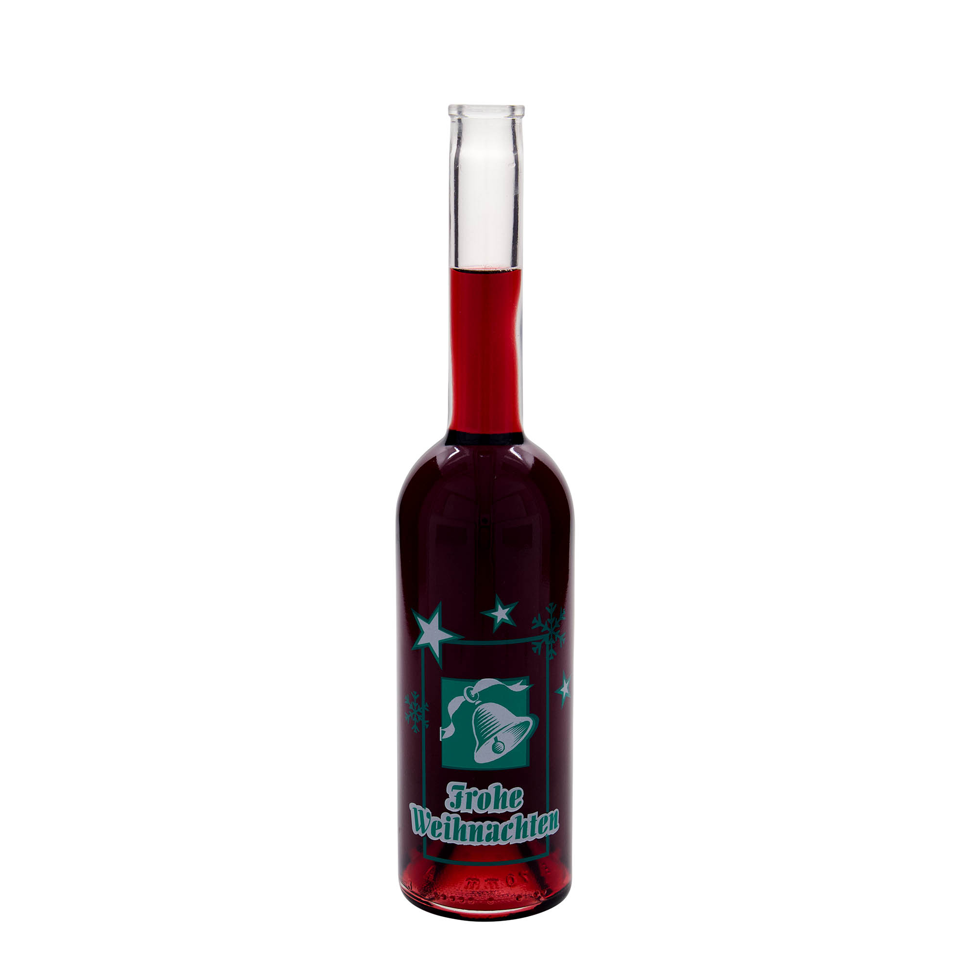 500 ml butelka szklana 'Opera', motyw: Wesołych Świąt, korek