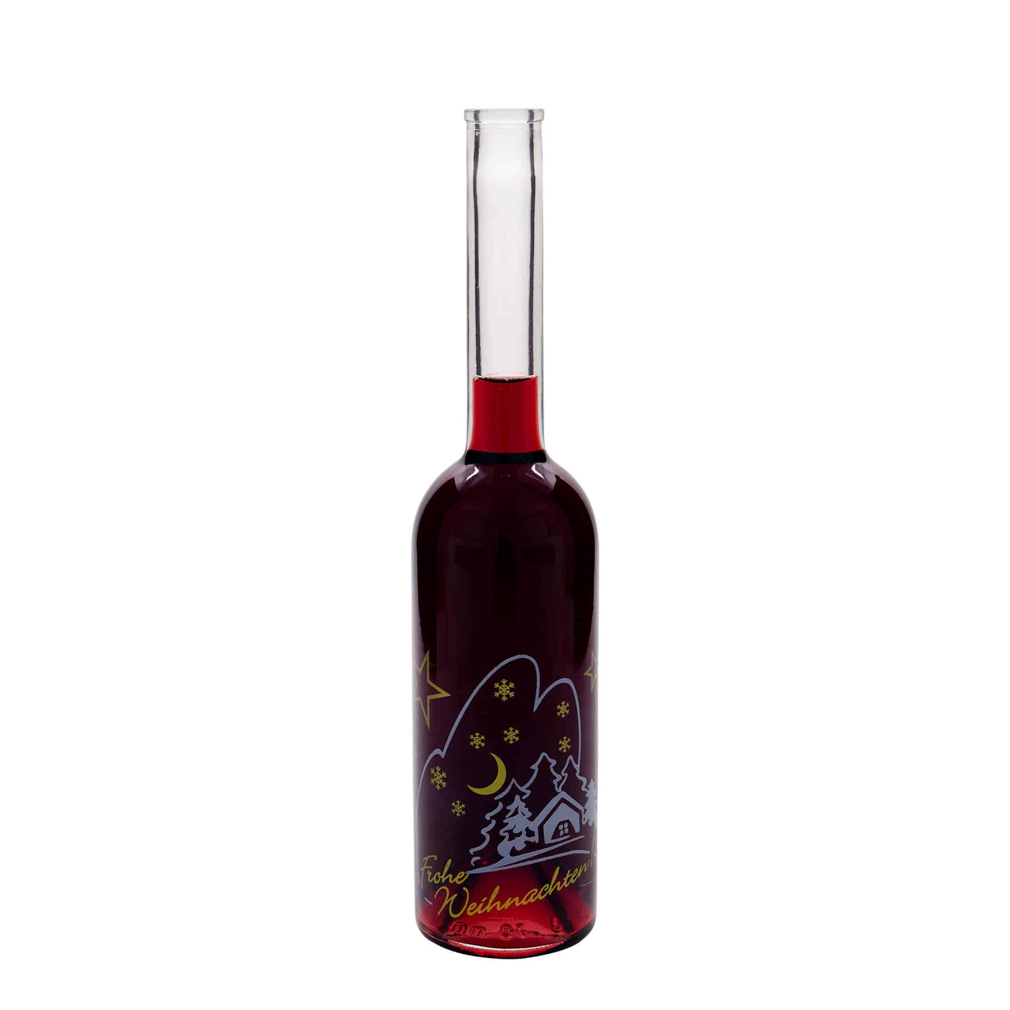 500 ml butelka szklana 'Opera', motyw: świąteczna idylla, szyjka: korek