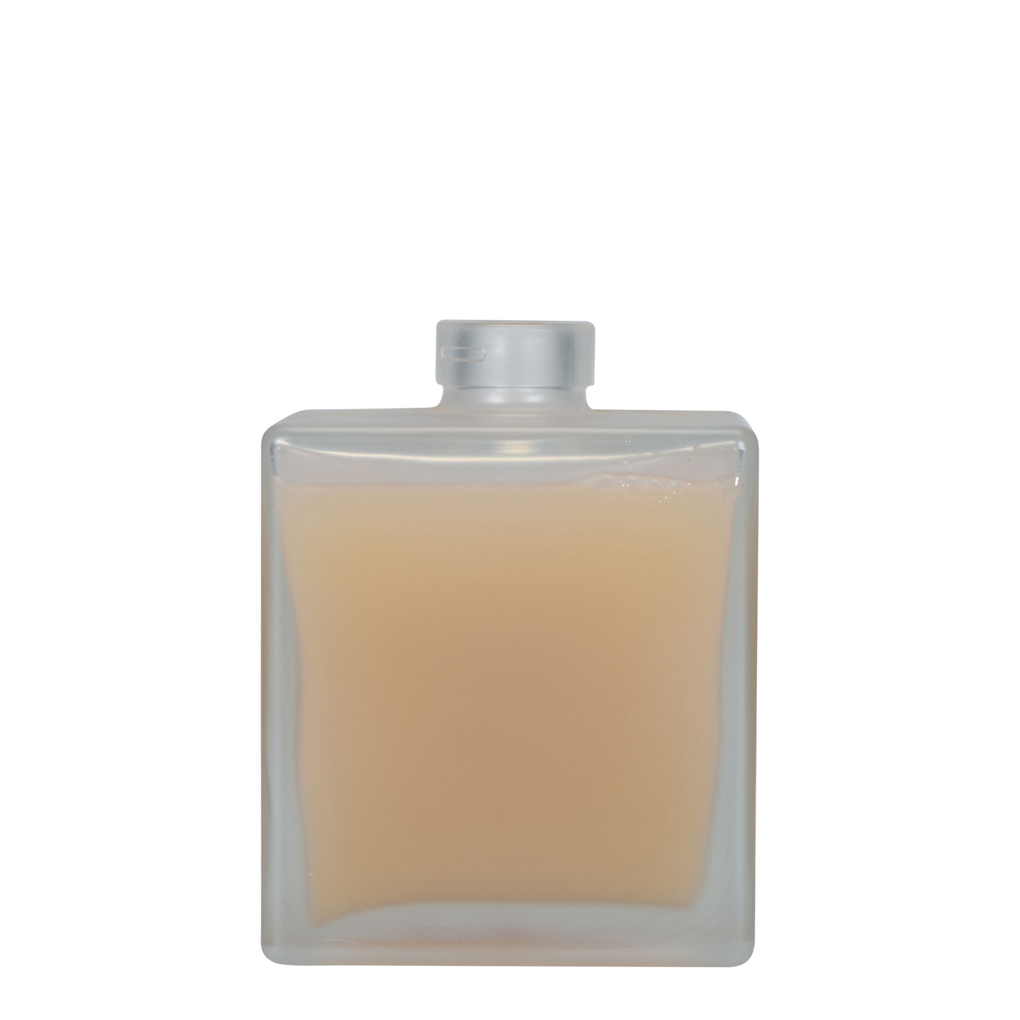 500 ml butelka szklana 'Cube', kwadratowa, mrożona, szyjka: korek