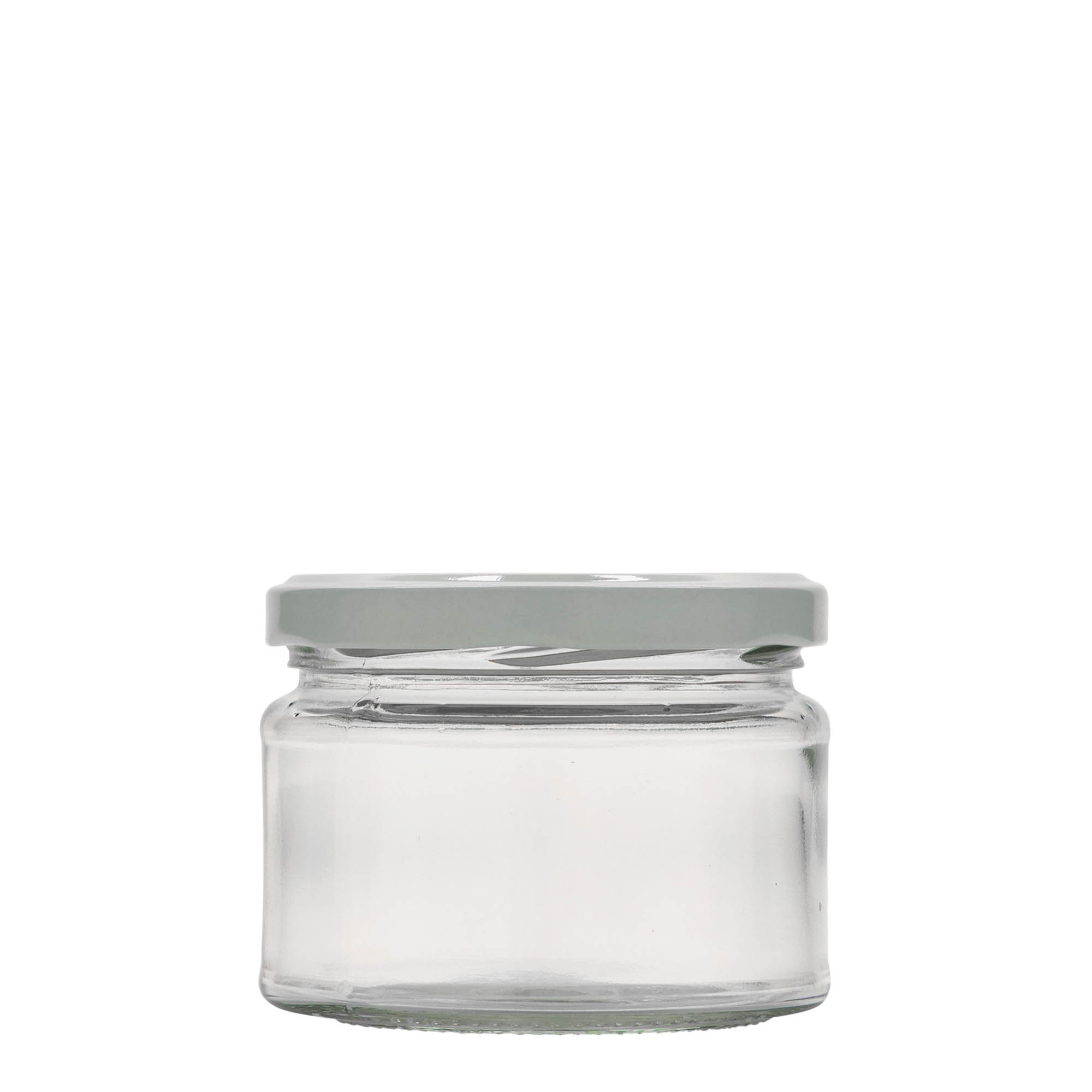 280 ml płaskie okrągłe szkło, otwór: Twist-Off (TO 82)