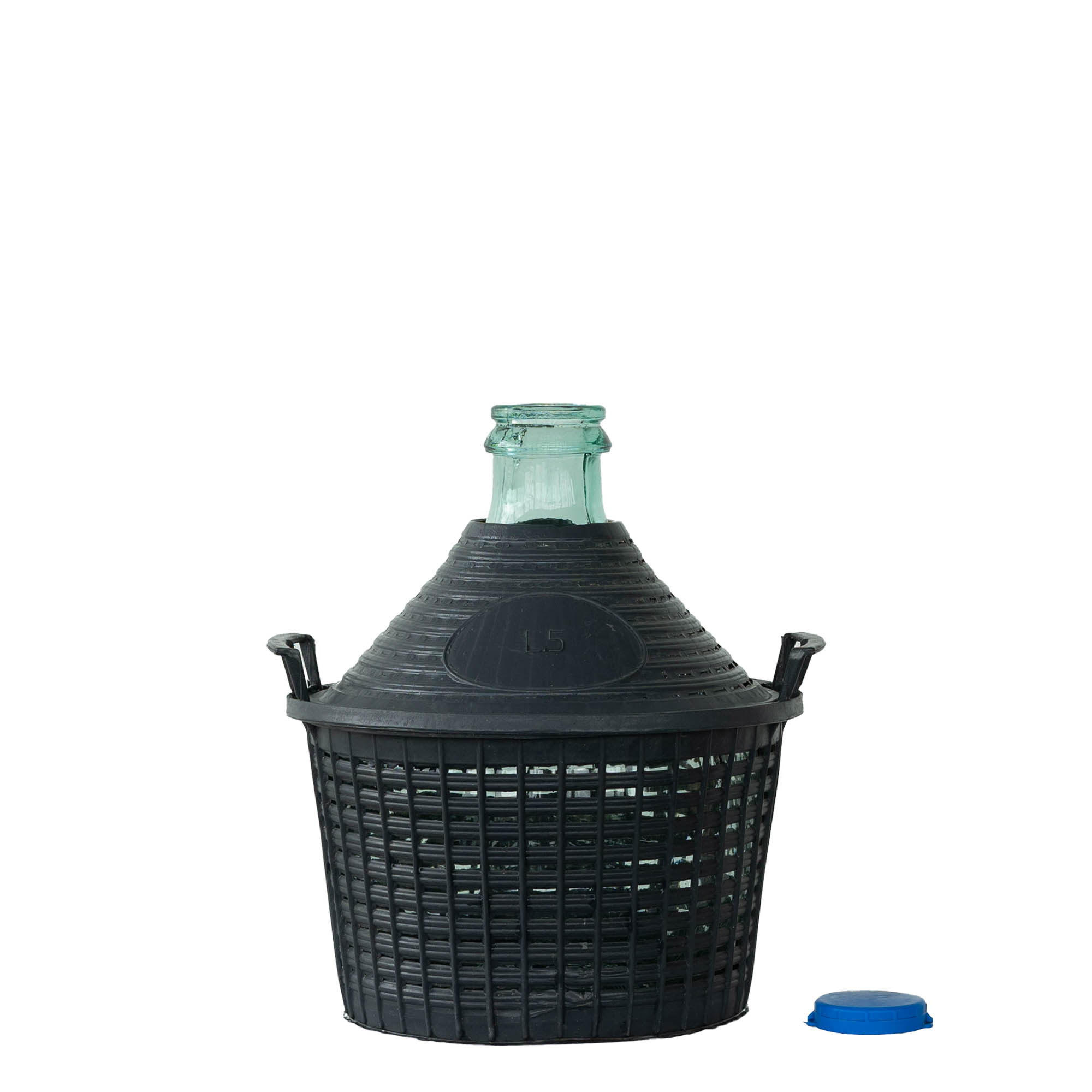 5 l butla balonowa z wąską szyjką, szkło, wylot: nakładana pokrywka 5 l butla balonowa z wąską szyjką, szkło, wylot: nakładana pokrywka