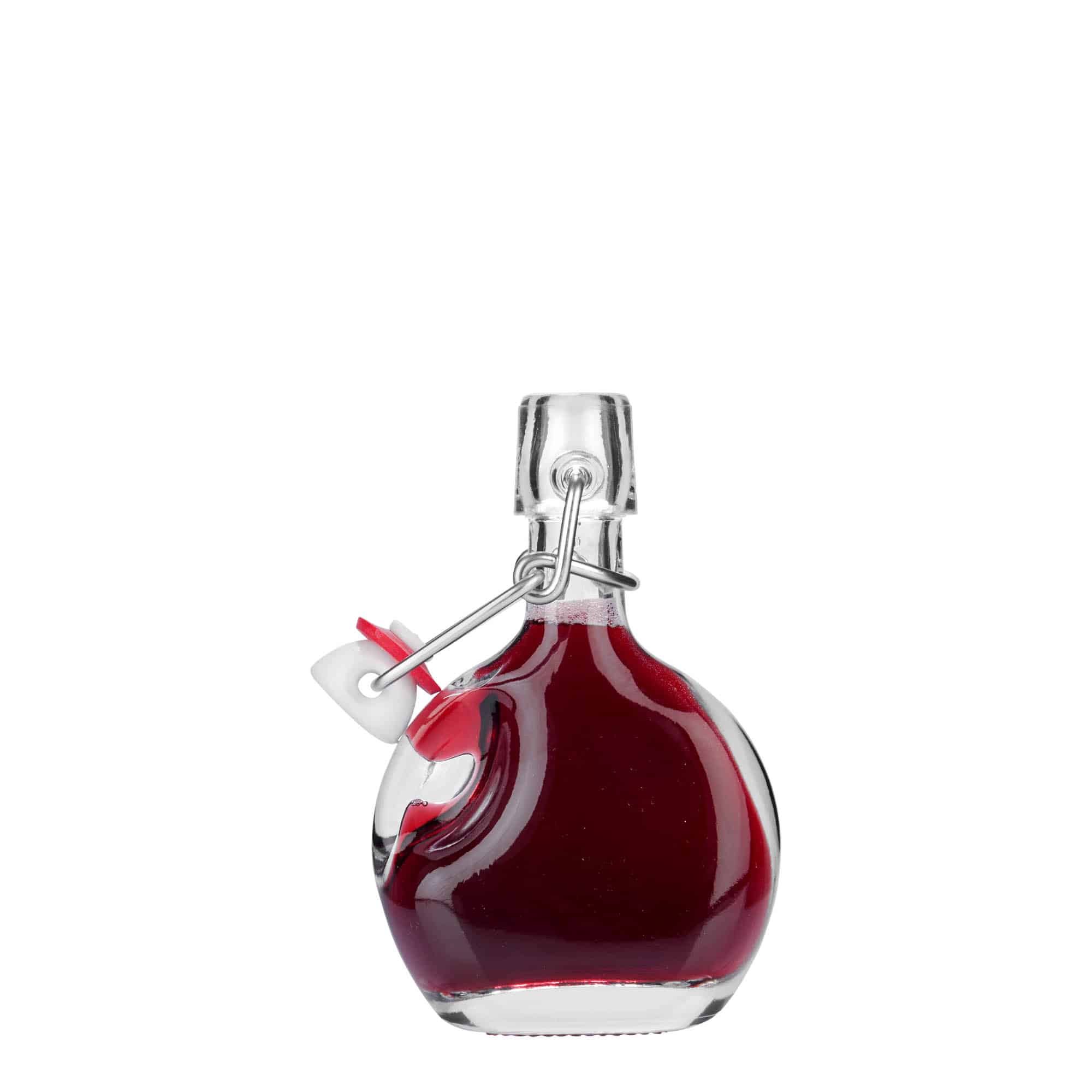 40 ml butelka szklana 'Lukas', owalna, zamknięcie: Zamknięcie pałąkowe