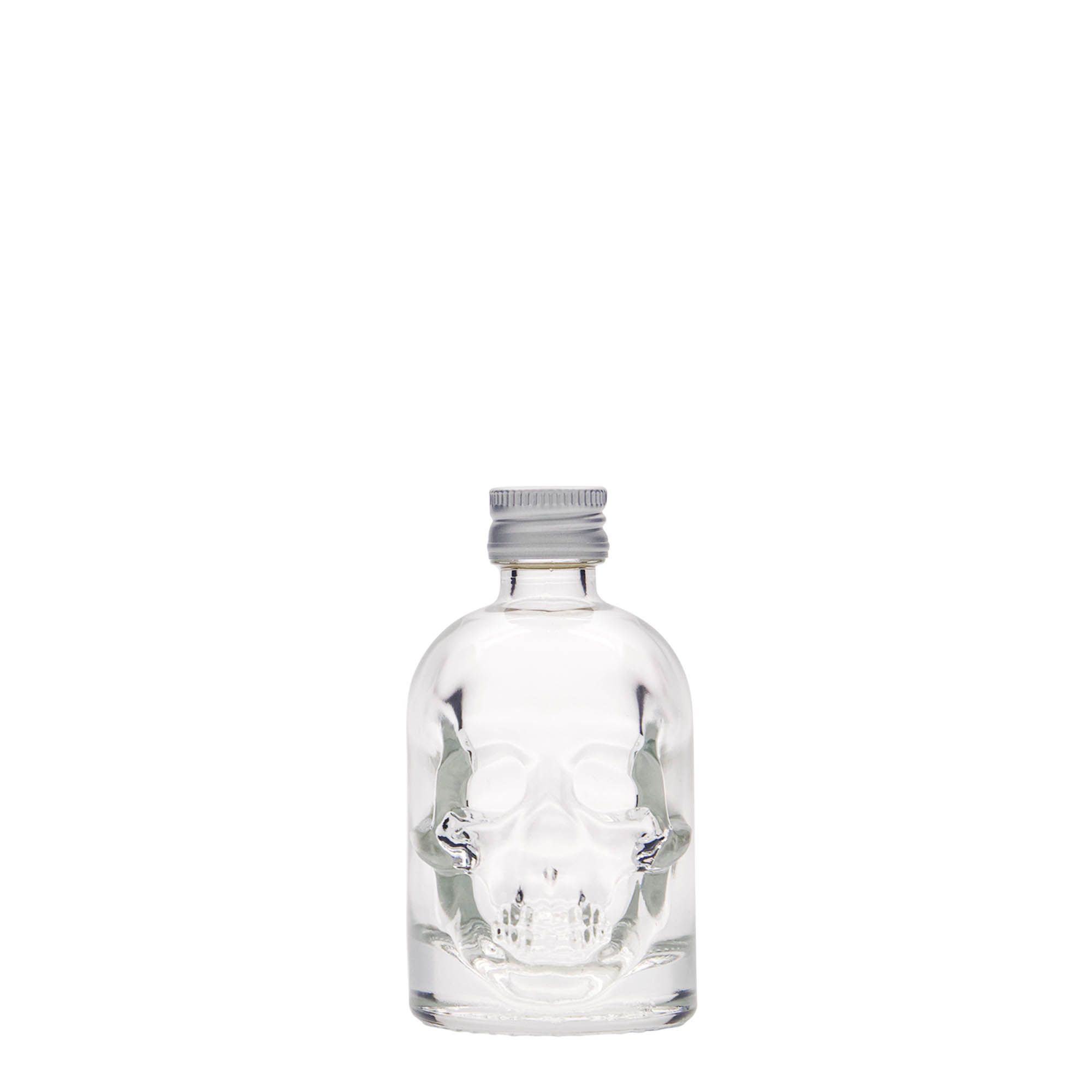 50 ml butelka szklana „Totenkopf”, gwint: PP 18